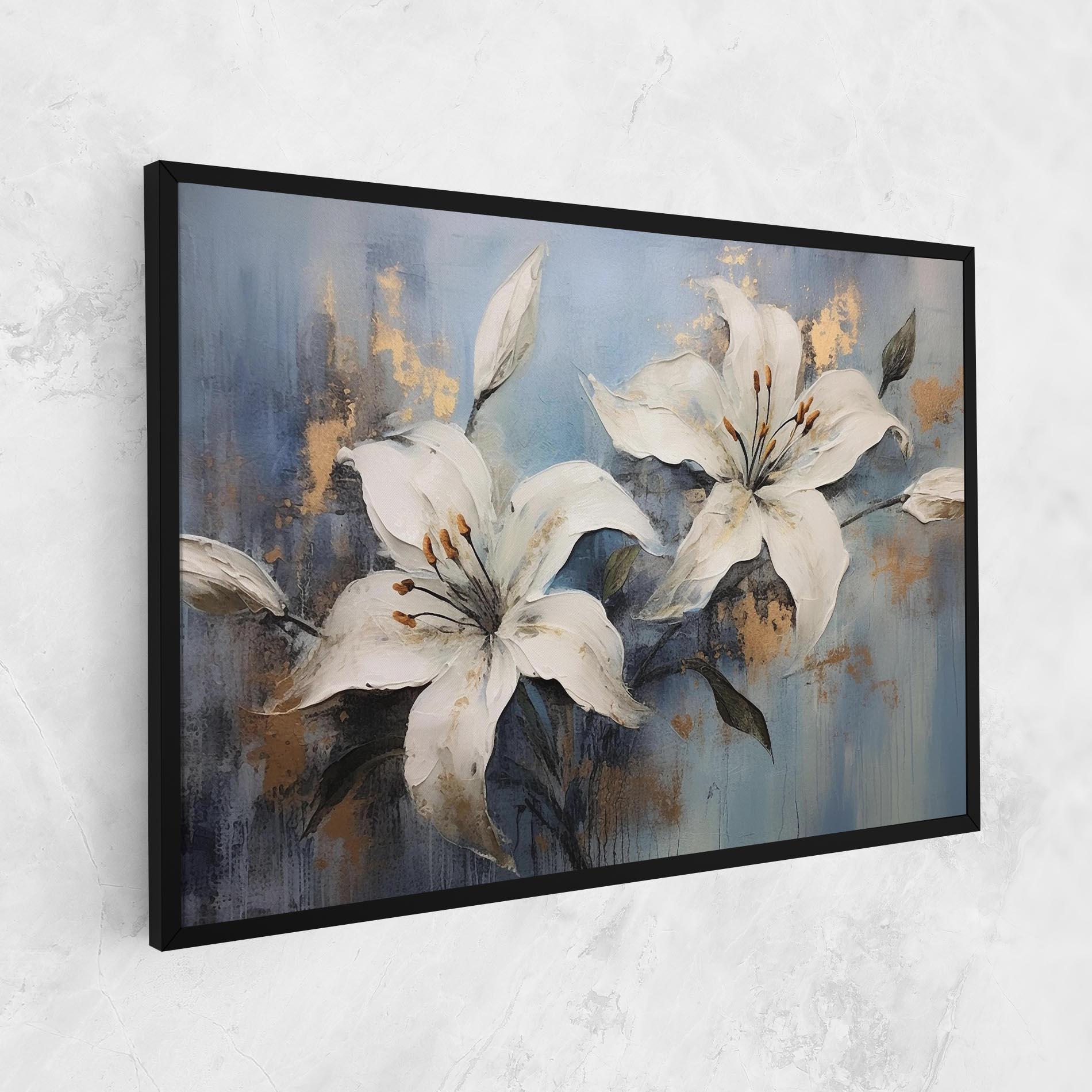 Vászonkép Gold Lily Painting mockup 1