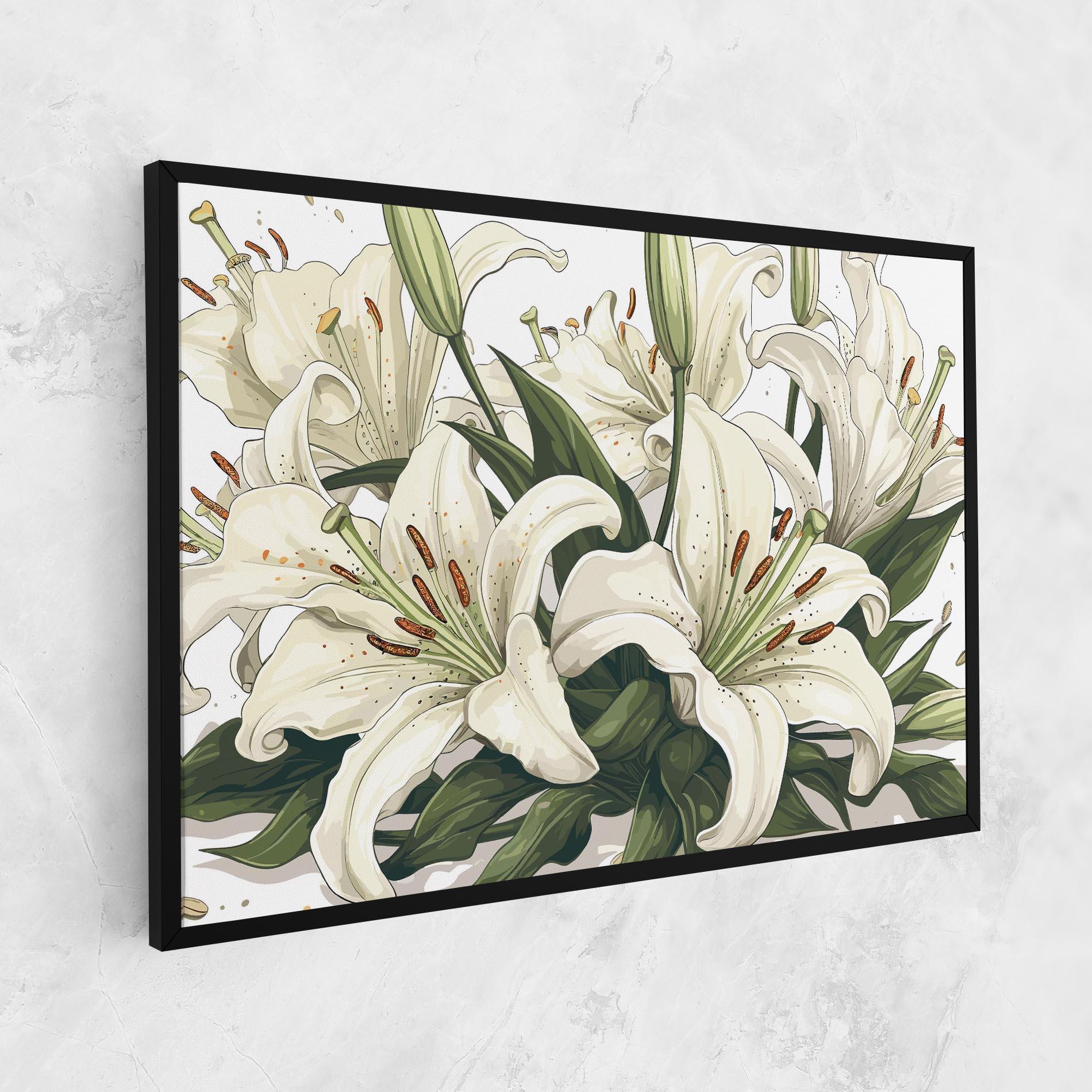 Vászonkép Grey White Lily mockup 1