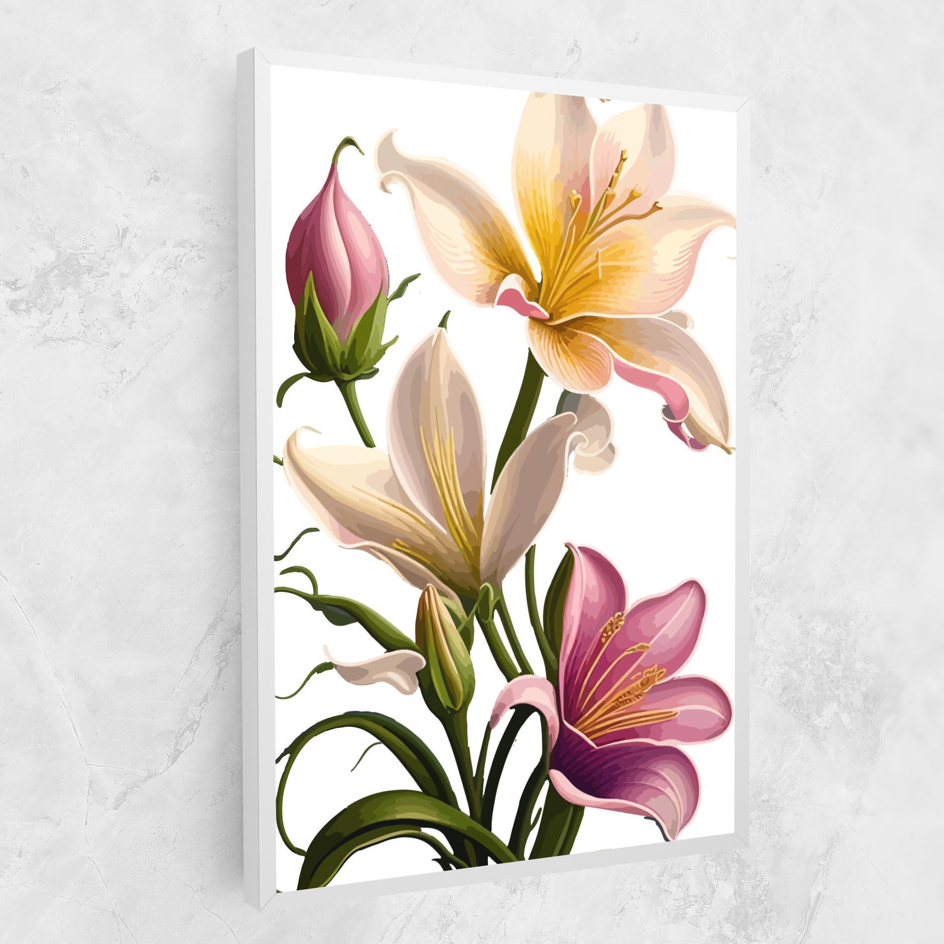 Vászonkép Purple White Lily mockup 1