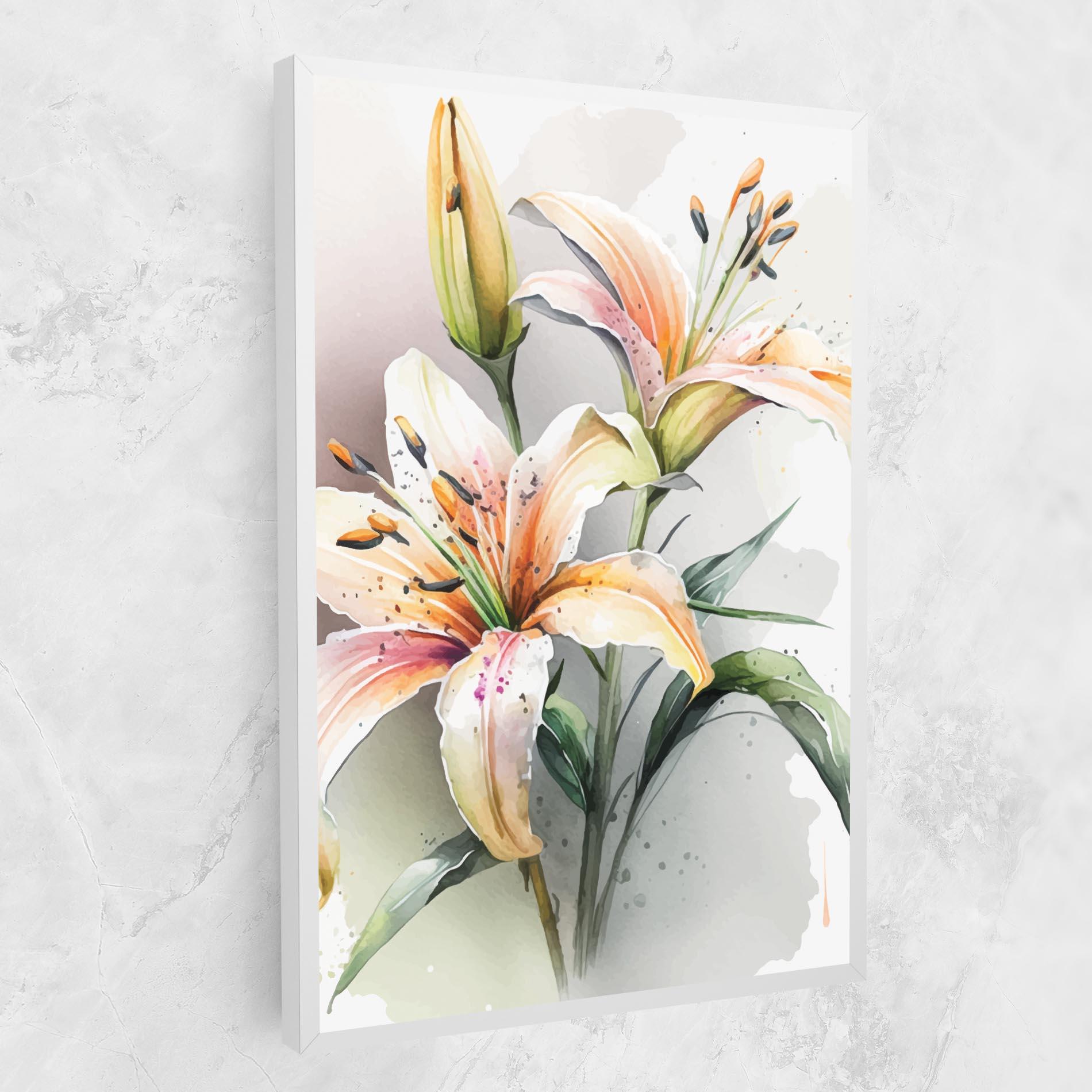 Vászonkép White Orange Lily mockup 1