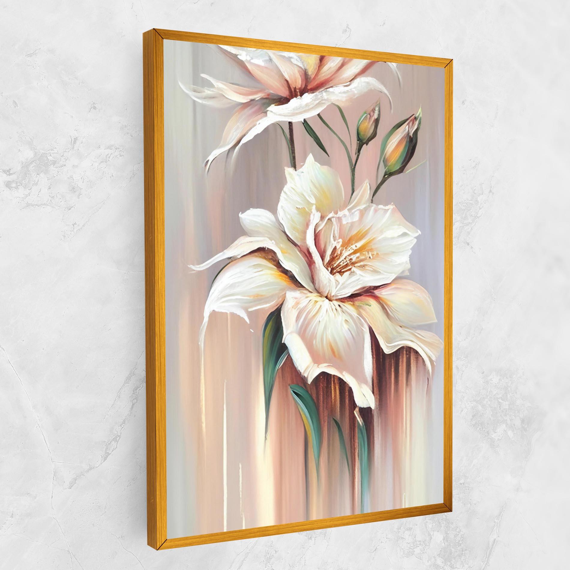 Vászonkép Abstract Lily Painting mockup 1