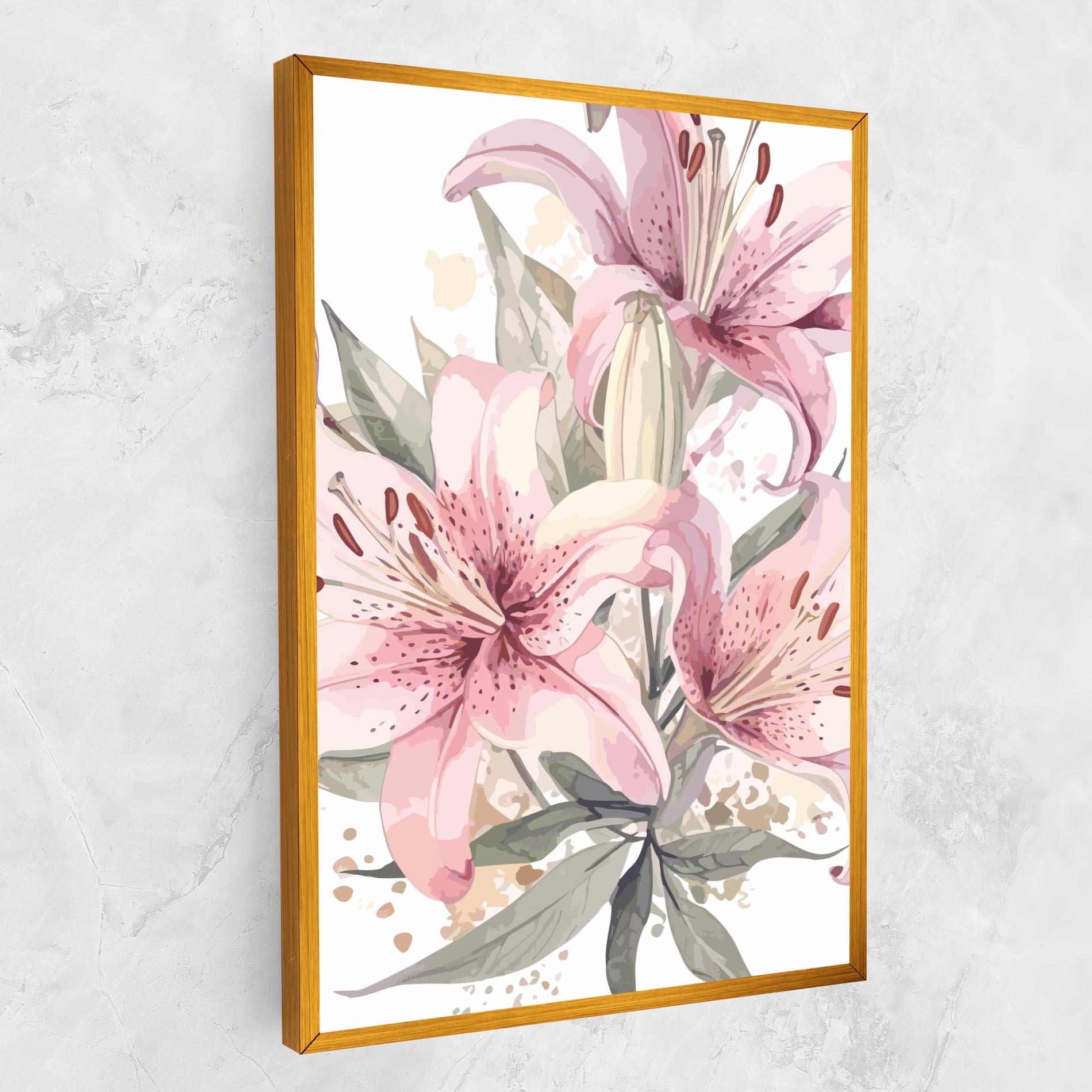 Vászonkép Light Pink Lily Art mockup 1