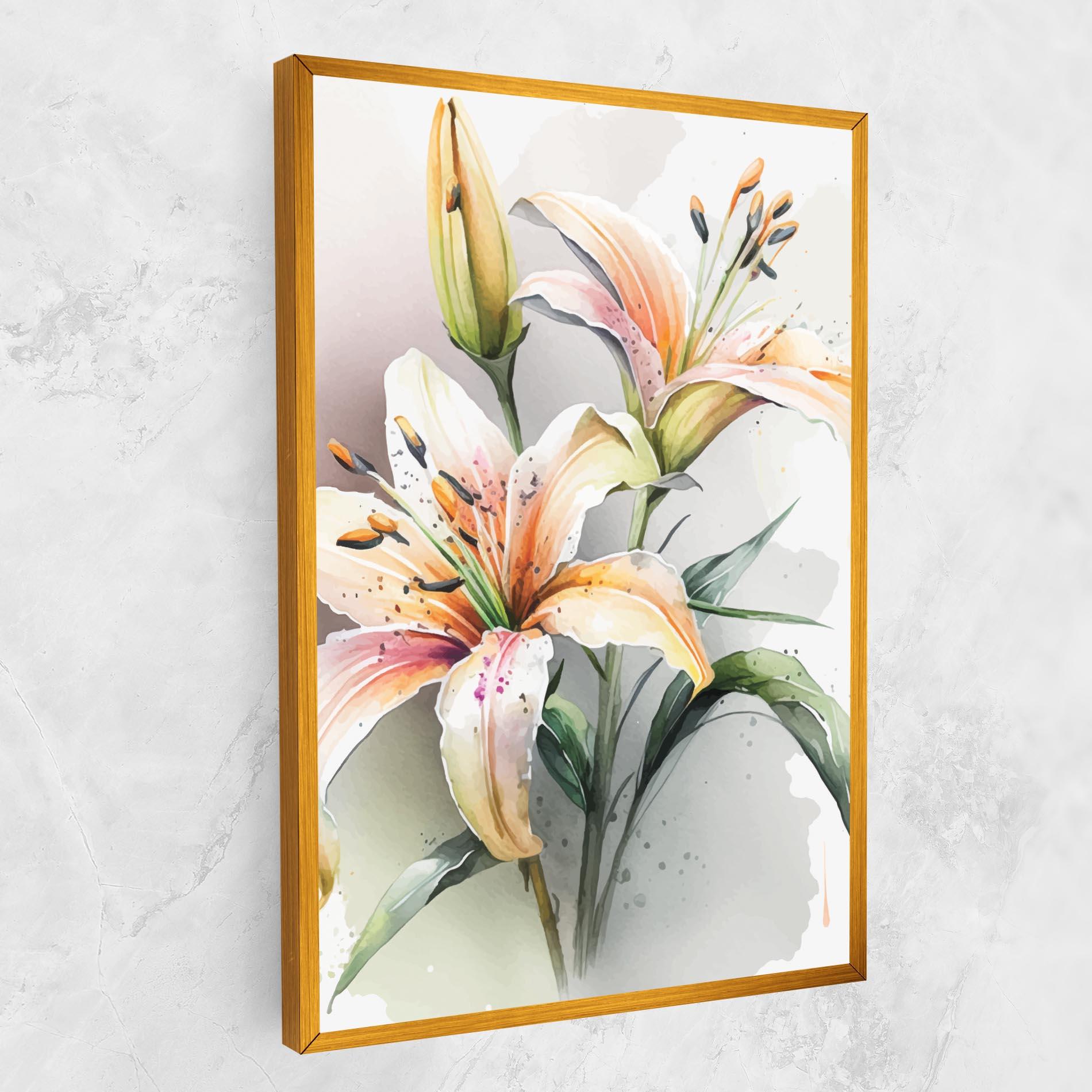 Vászonkép White Orange Lily mockup 1