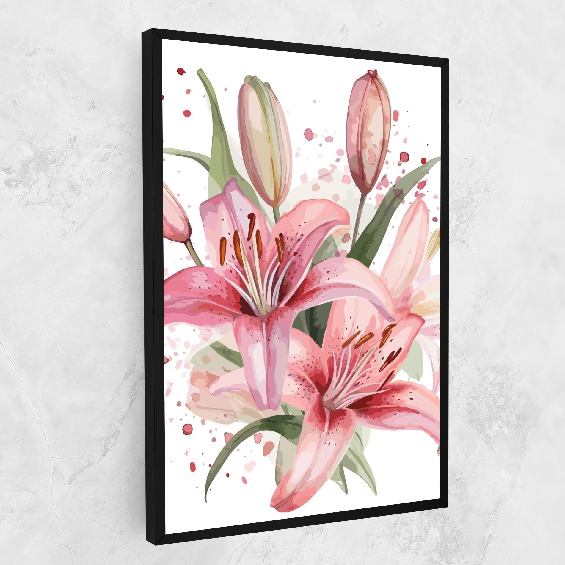 Vászonkép Beautiful Pink Lily mockup 1