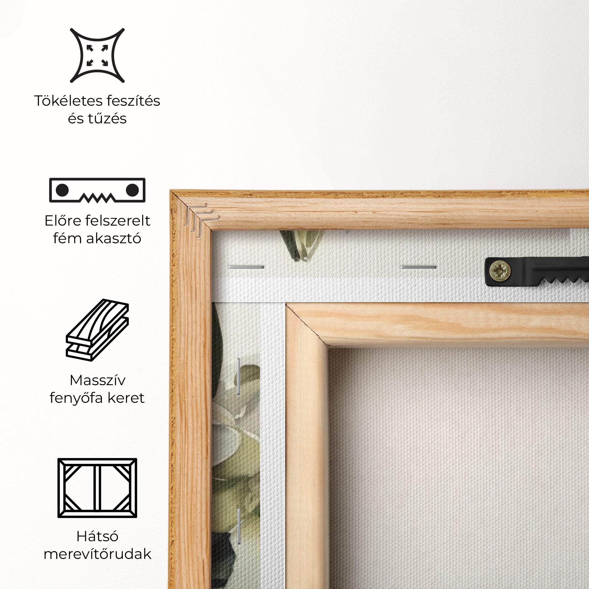 Vászonkép Cute White Lily Painting mockup 5