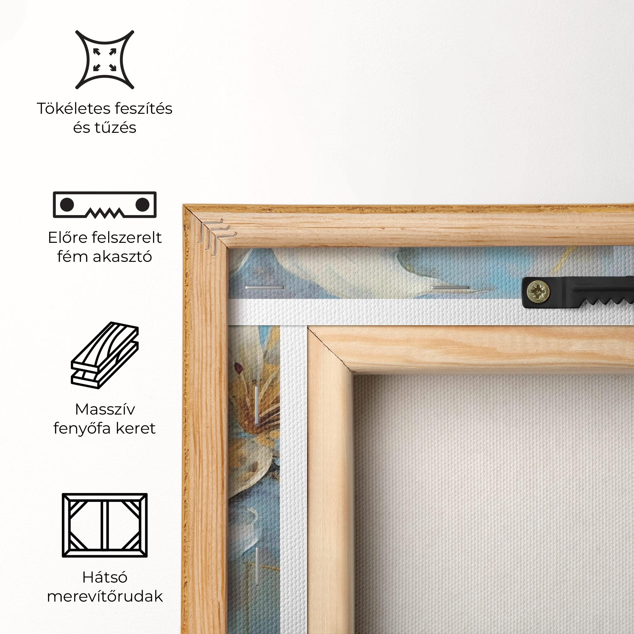 Vászonkép Lily With Gold Painting mockup 5