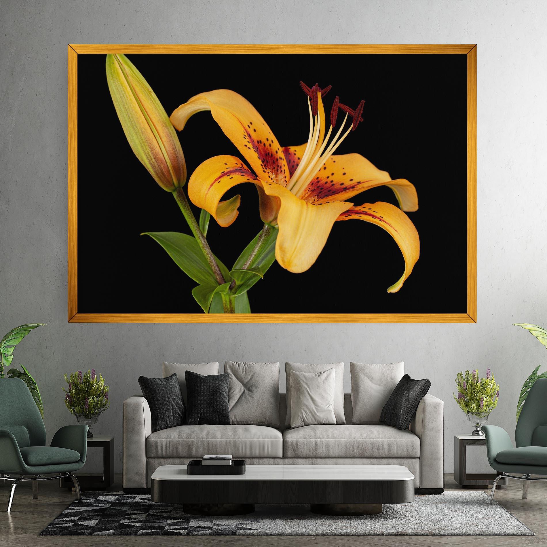 Vászonkép Beautiful Yellow Lily mockup 7