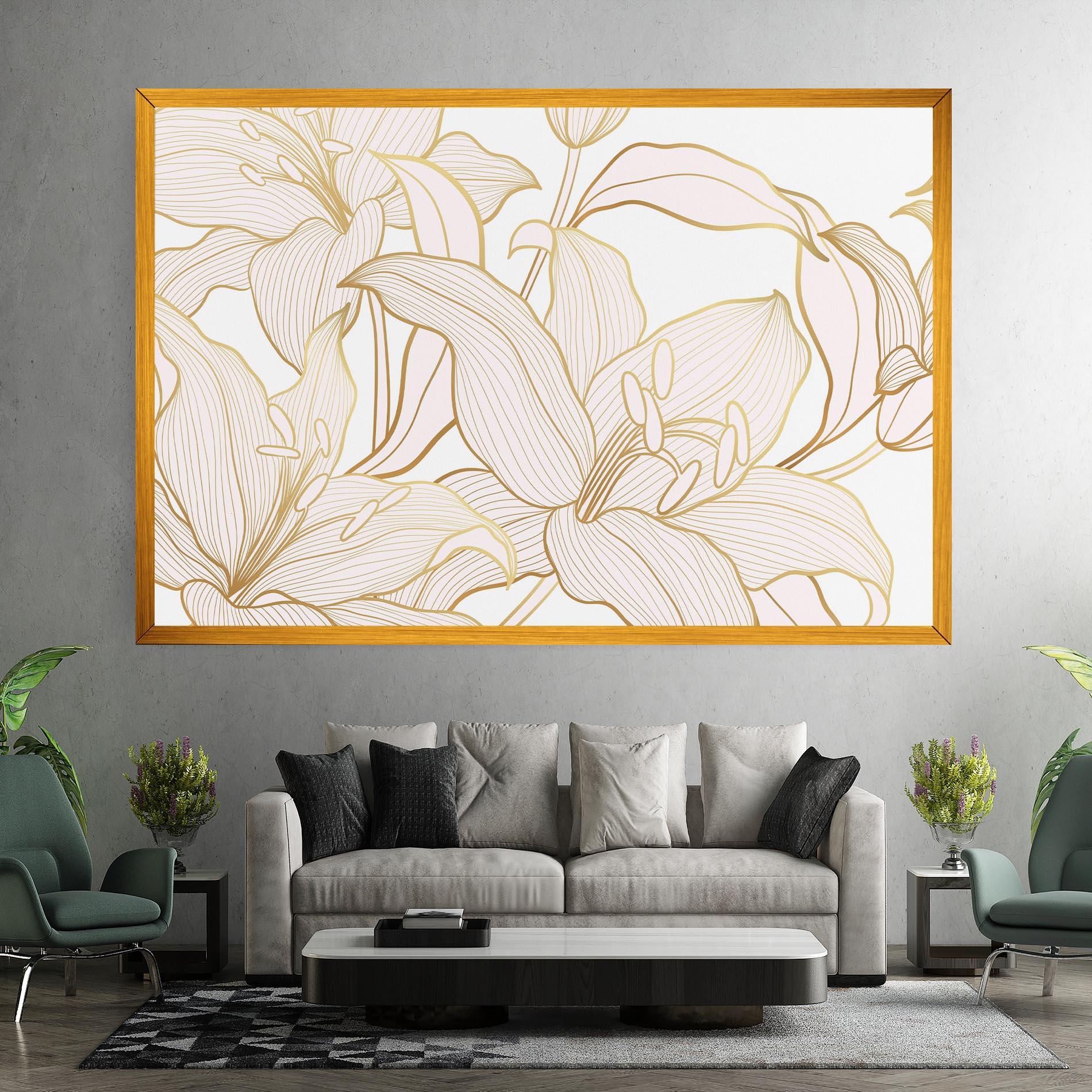 Vászonkép Gold Lily mockup 7