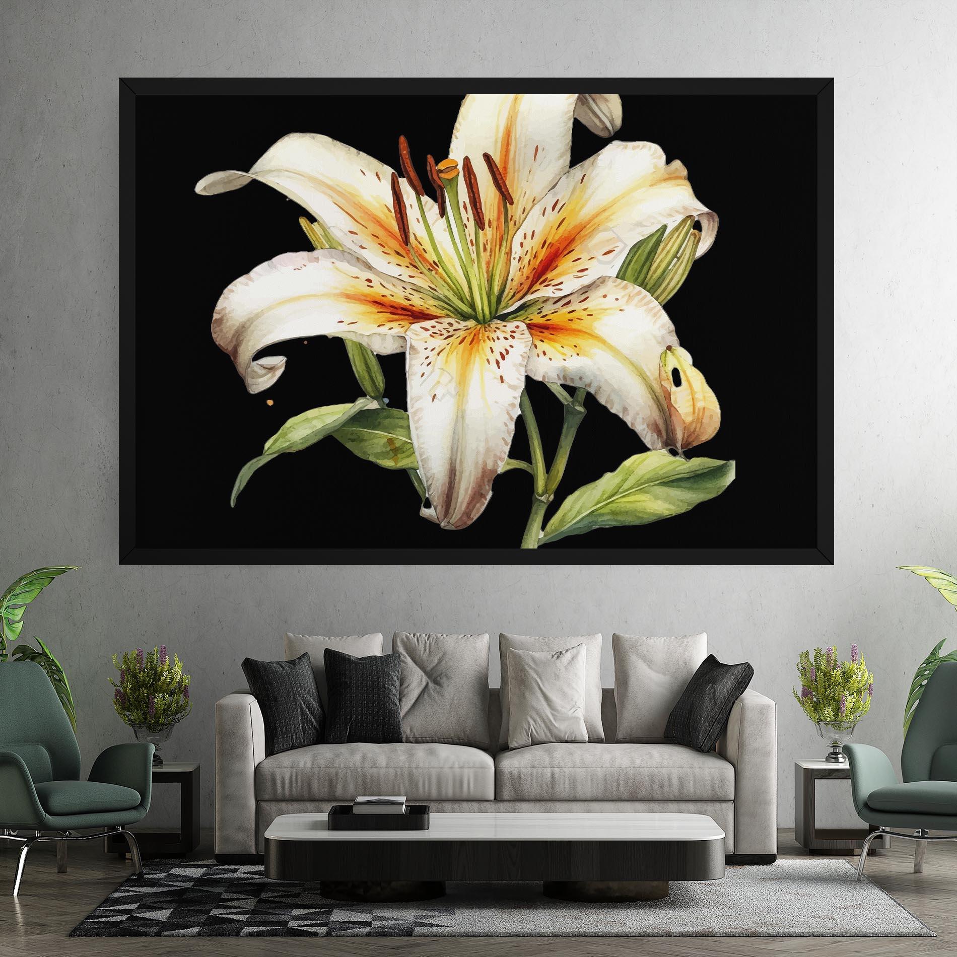 Vászonkép Beautiful White Lily mockup 7