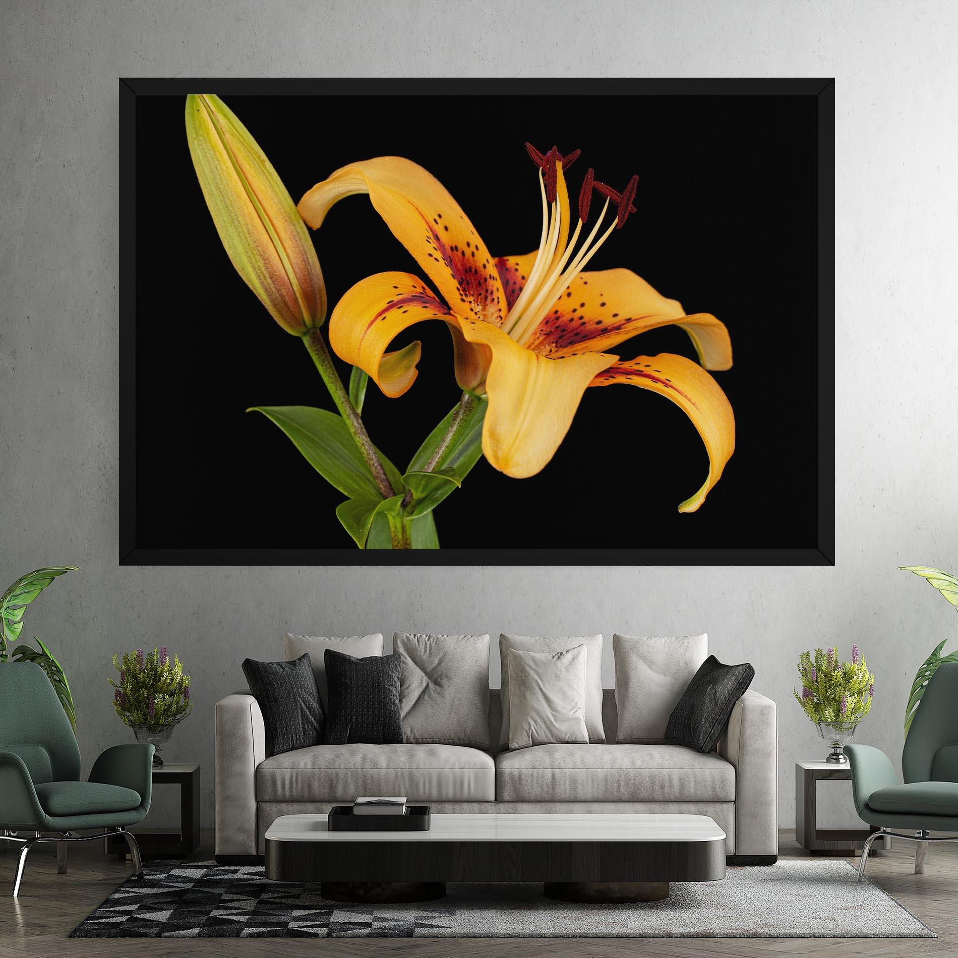 Vászonkép Beautiful Yellow Lily mockup 7