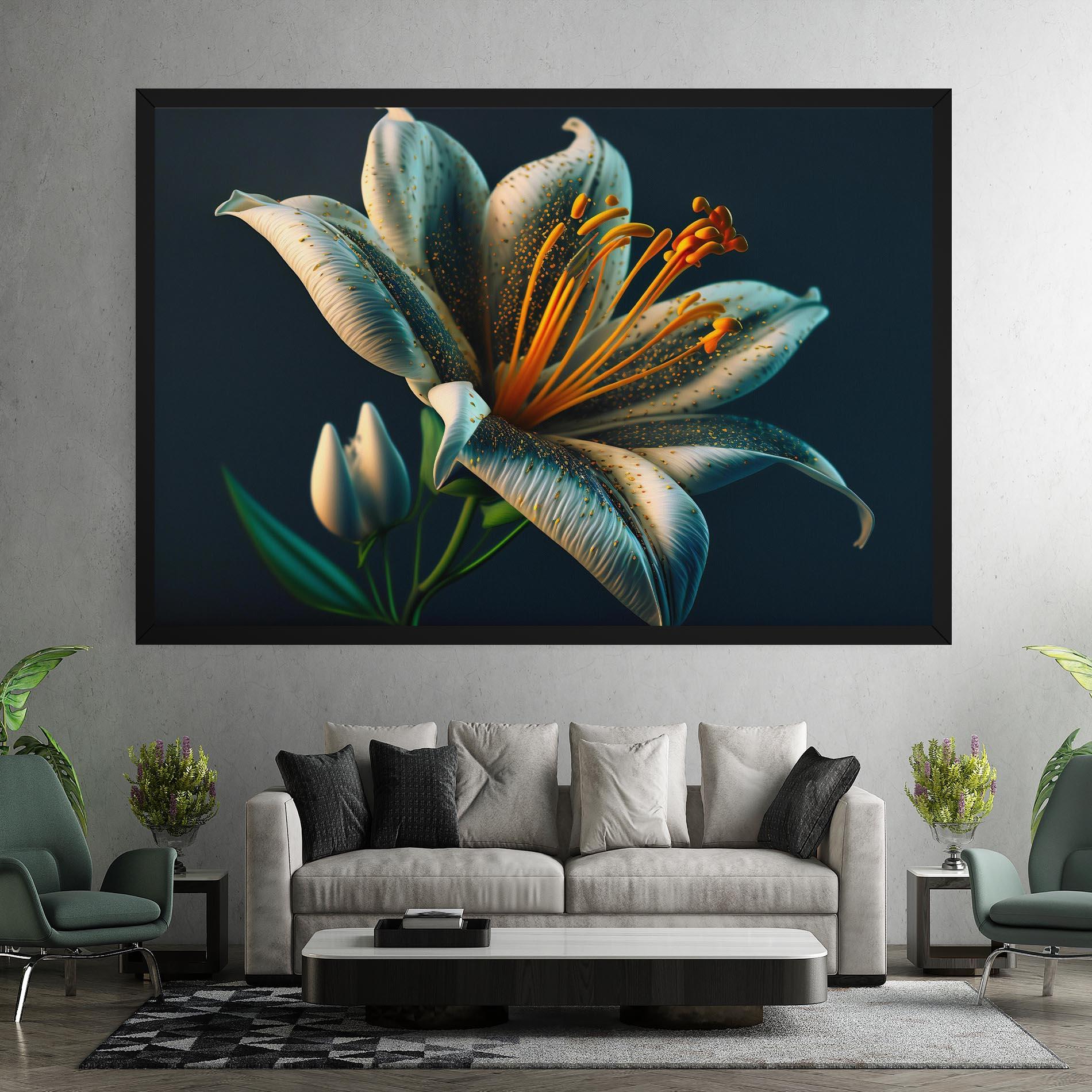 Vászonkép Blue Grey Lily mockup 7