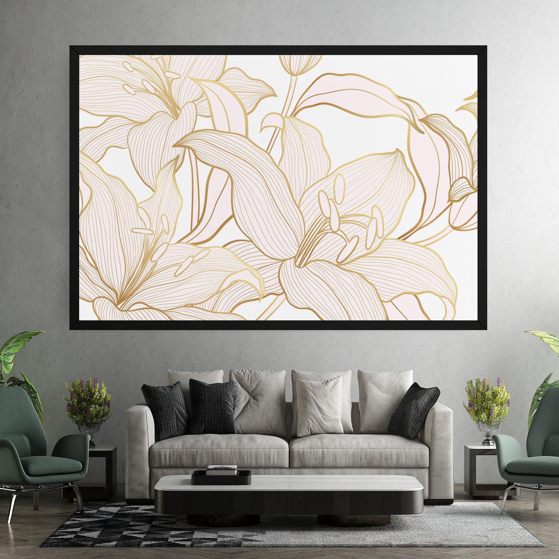 Vászonkép Gold Lily mockup 7