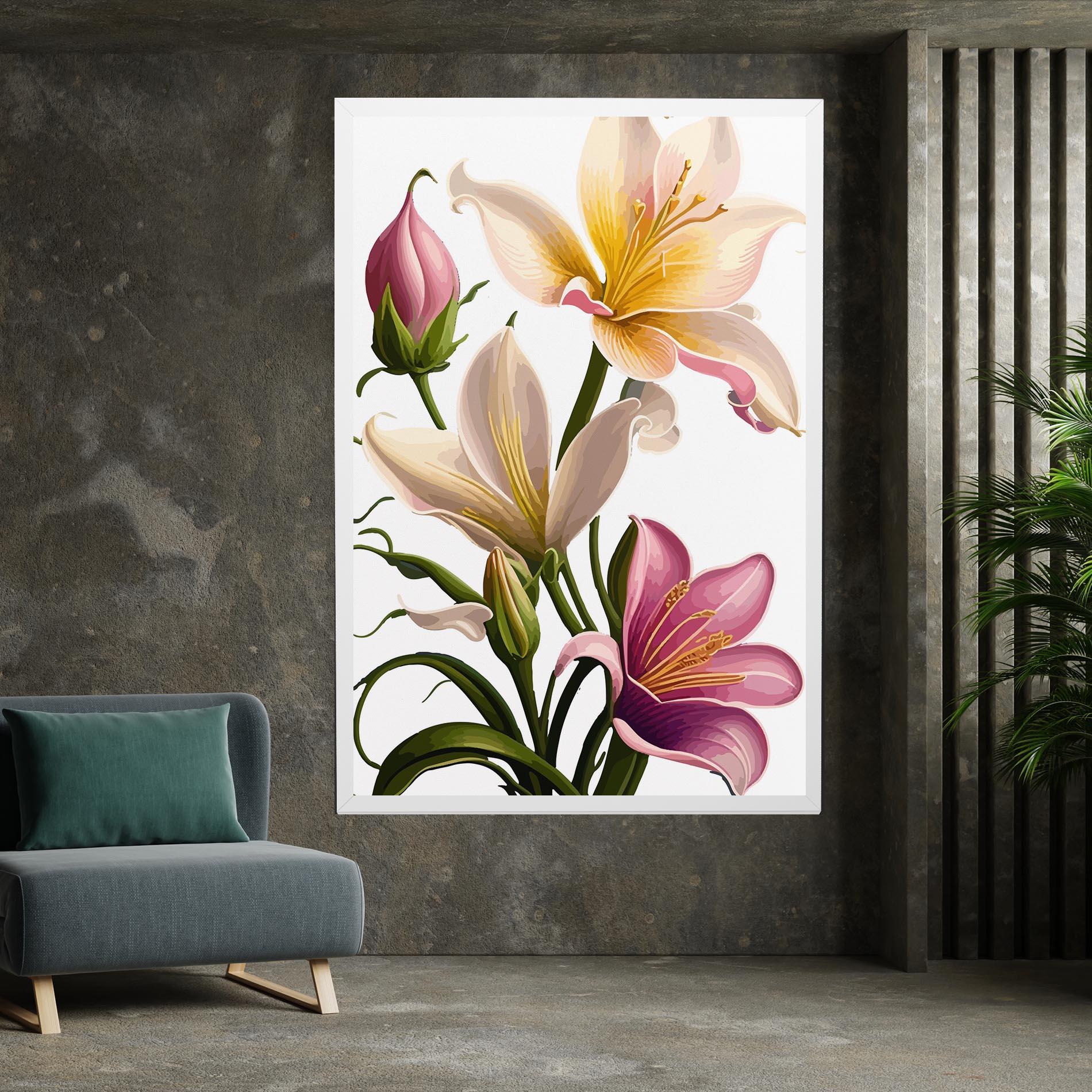 Vászonkép Purple White Lily mockup 7