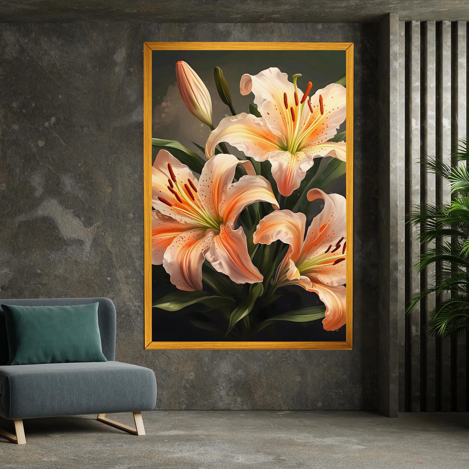 Vászonkép Light Orange Lily mockup 7