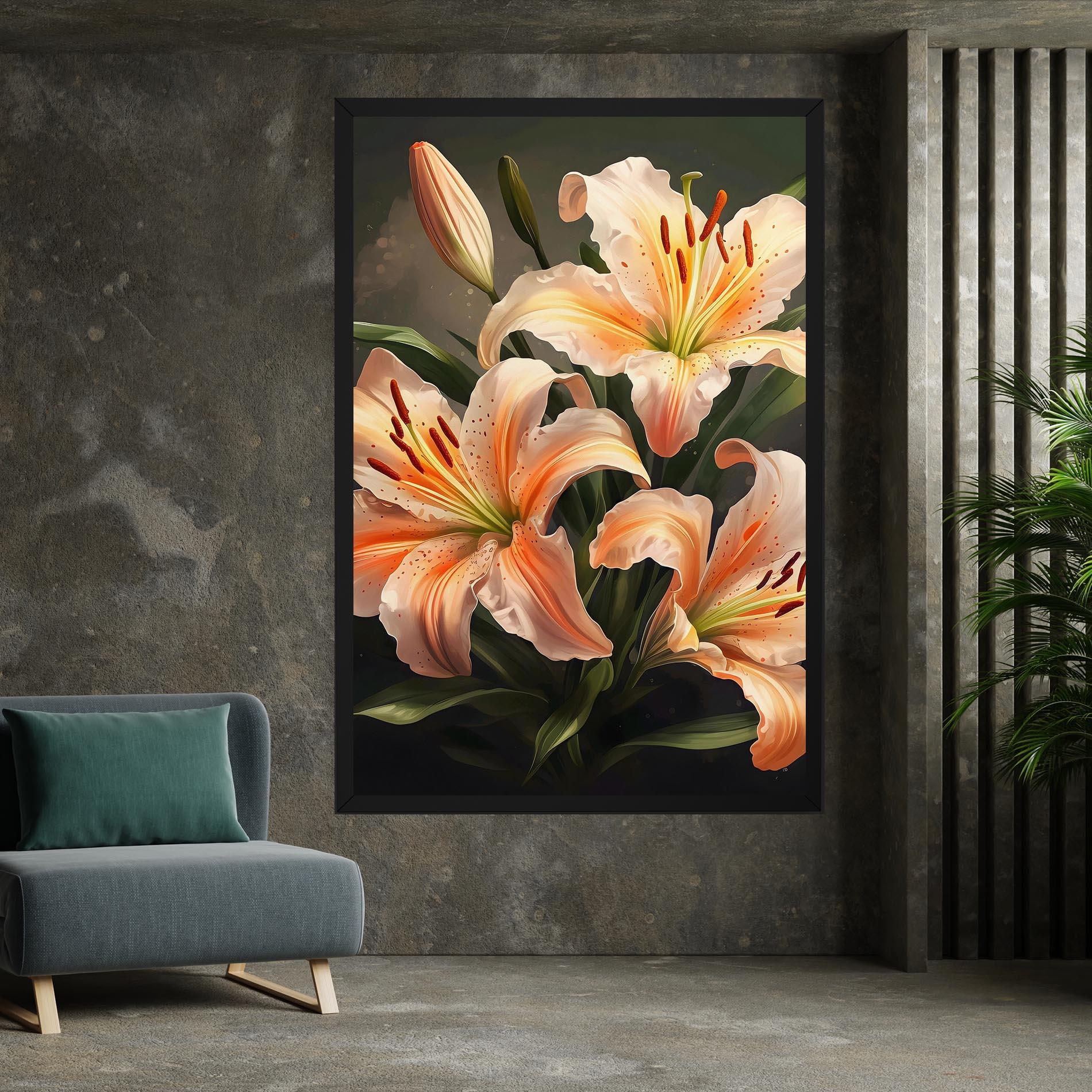 Vászonkép Light Orange Lily mockup 7
