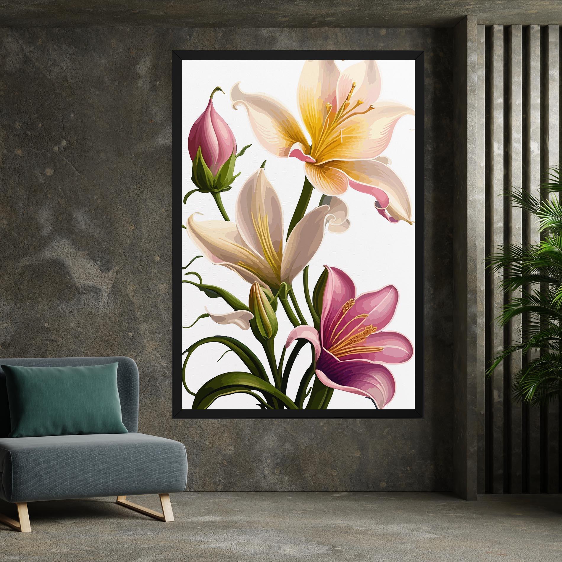 Vászonkép Purple White Lily mockup 7