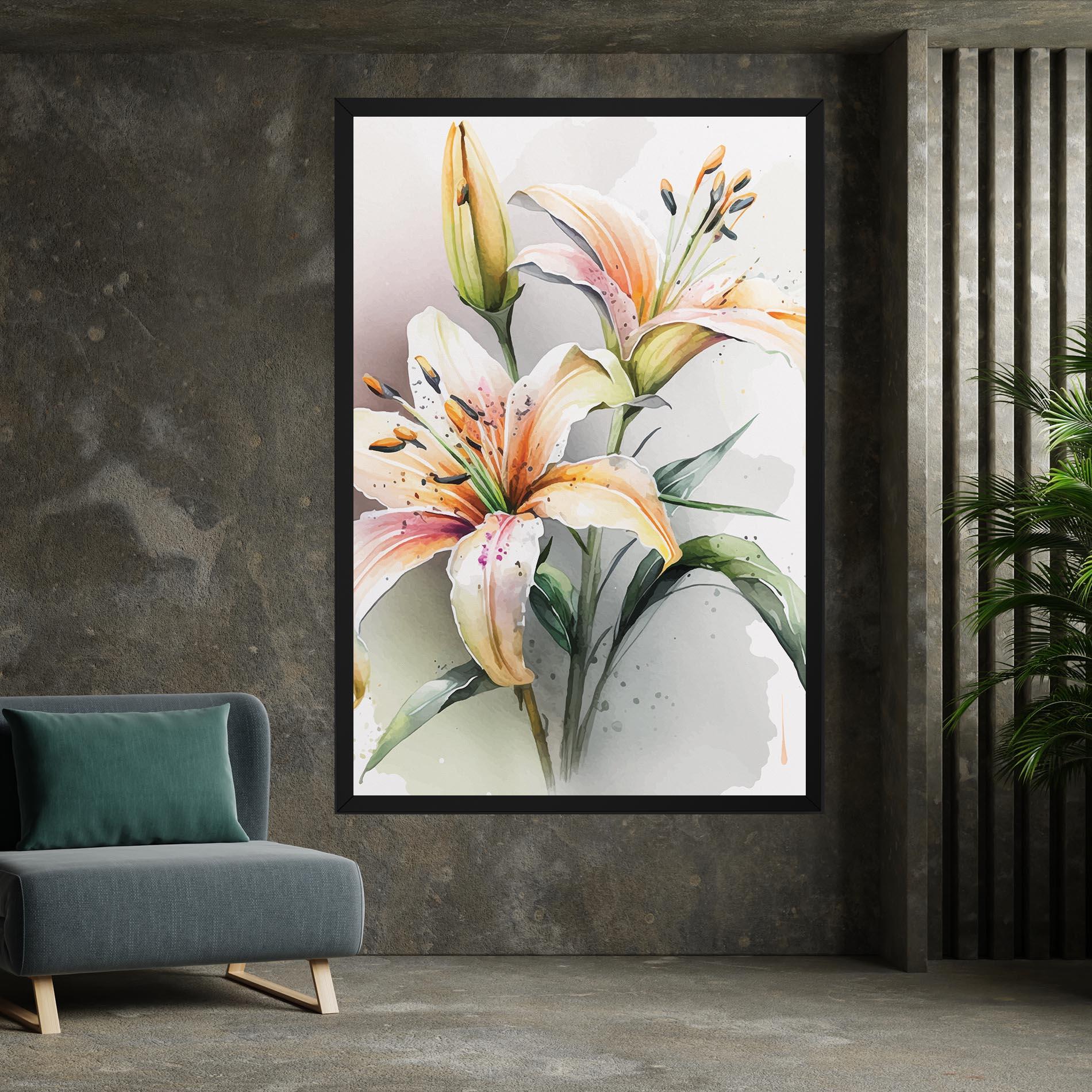 Vászonkép White Orange Lily mockup 7