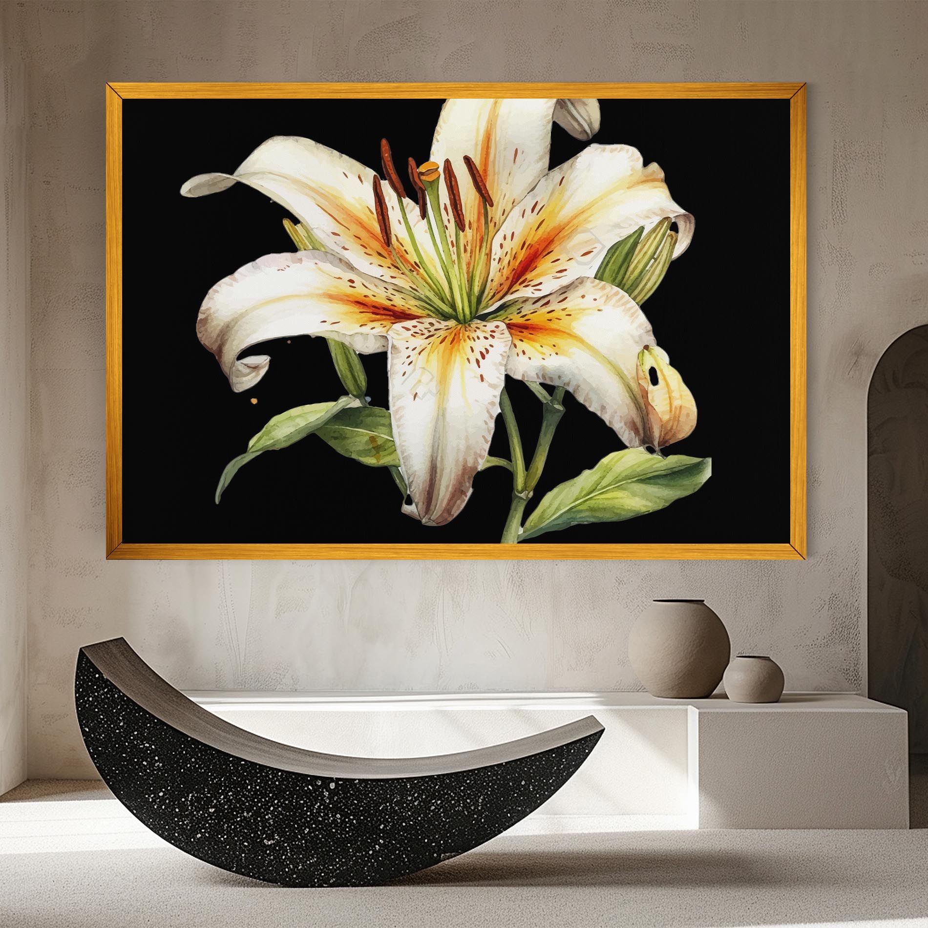 Beautiful White Lily mockup 8