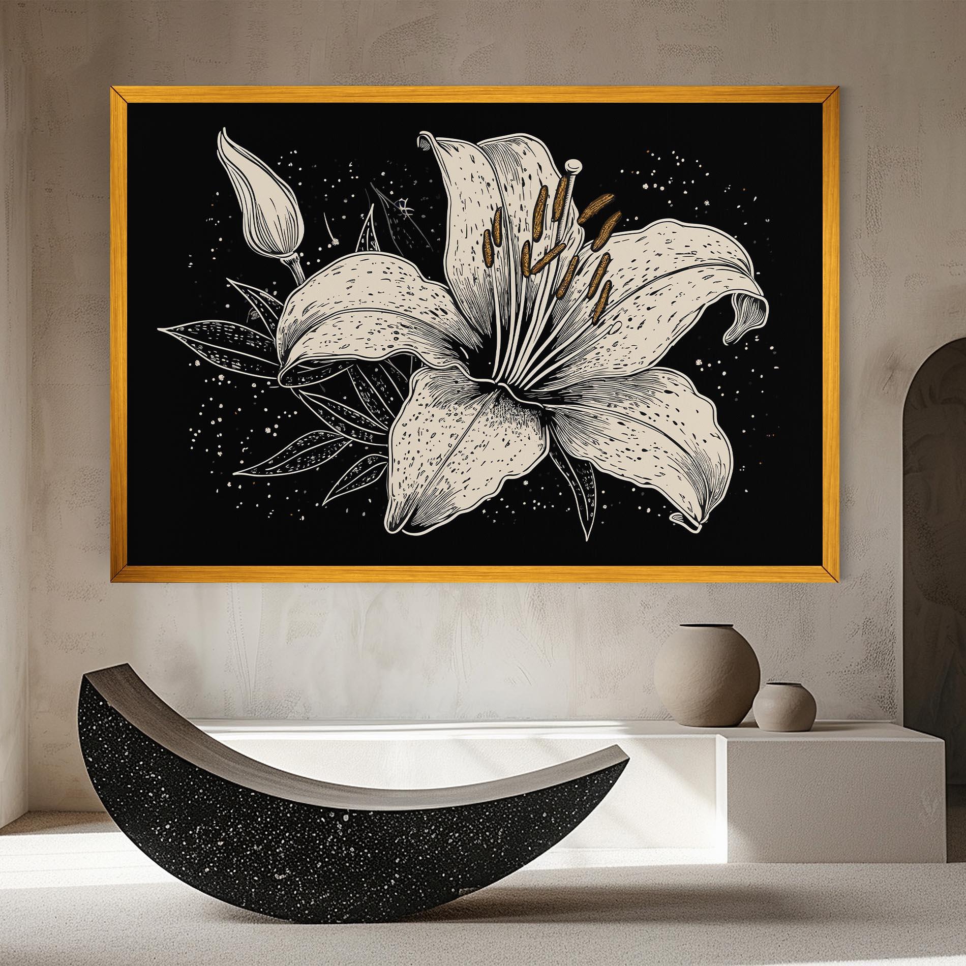 Vászonkép Cream Black Lily mockup 8
