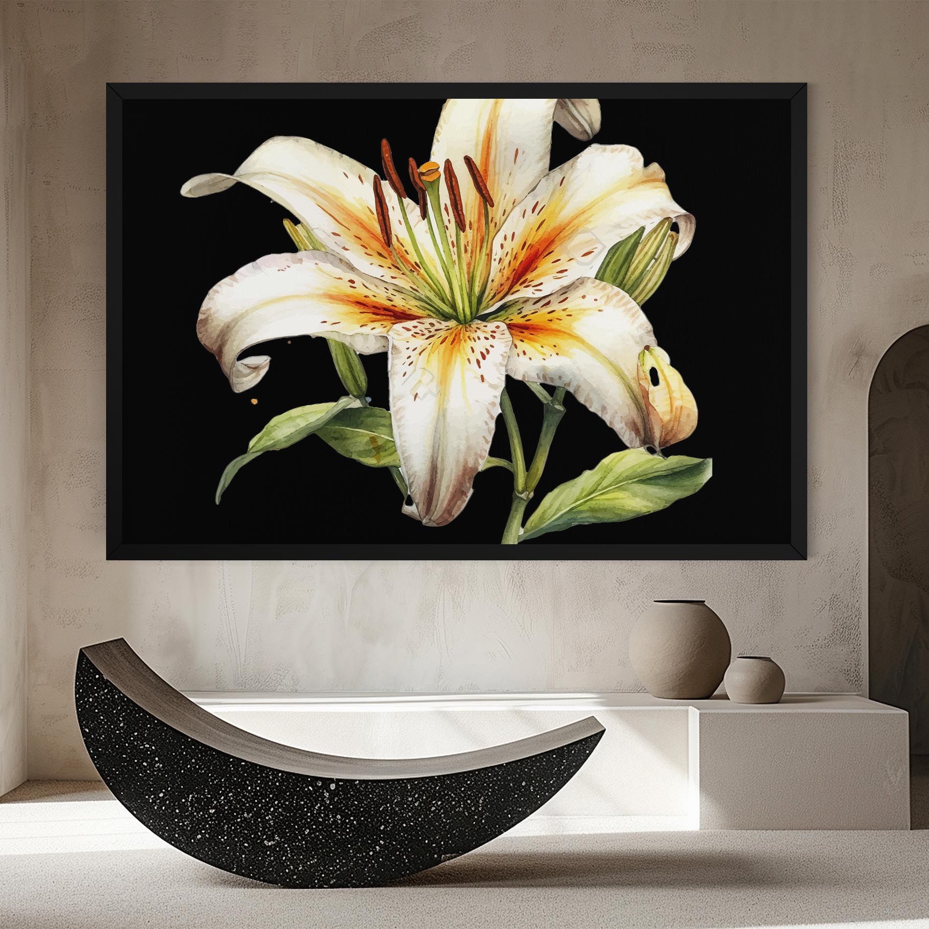Beautiful White Lily mockup 8