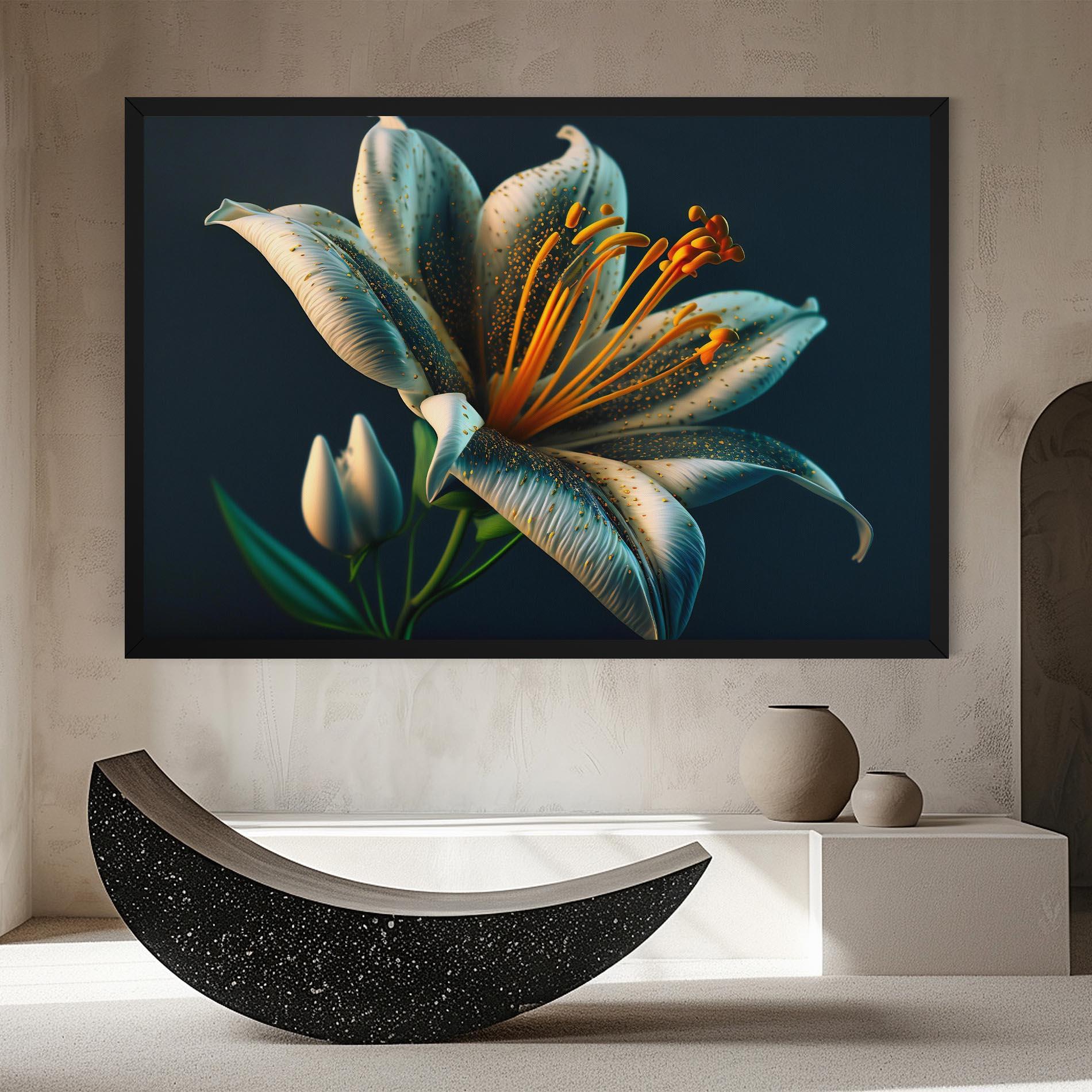 Vászonkép Blue Grey Lily mockup 8