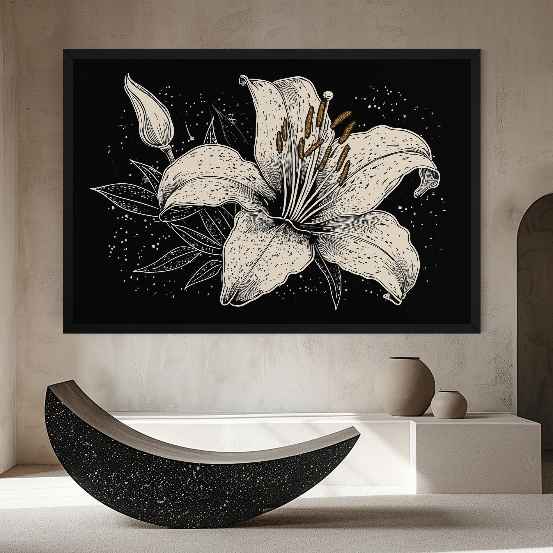 Vászonkép Cream Black Lily mockup 8