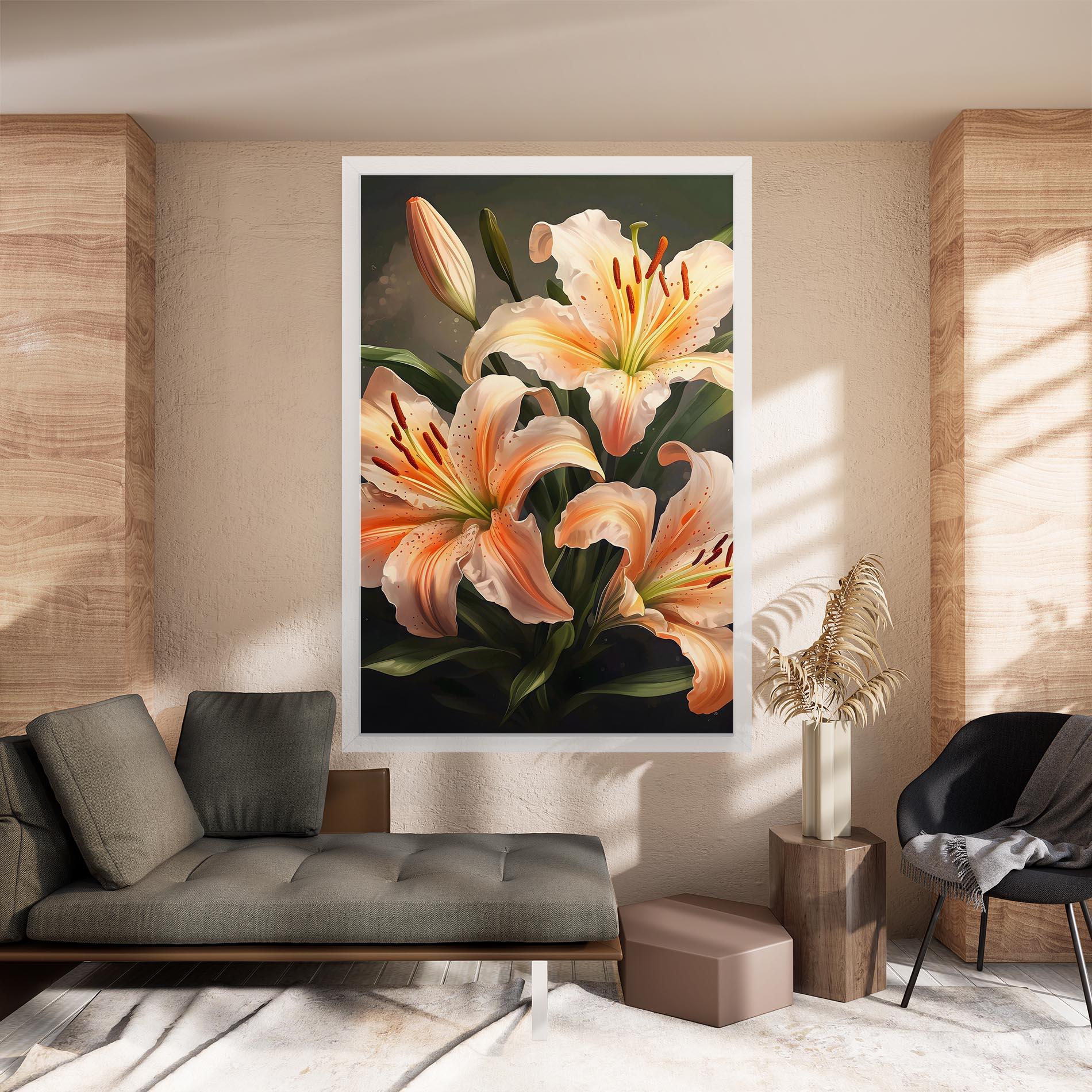 Vászonkép Light Orange Lily mockup 8