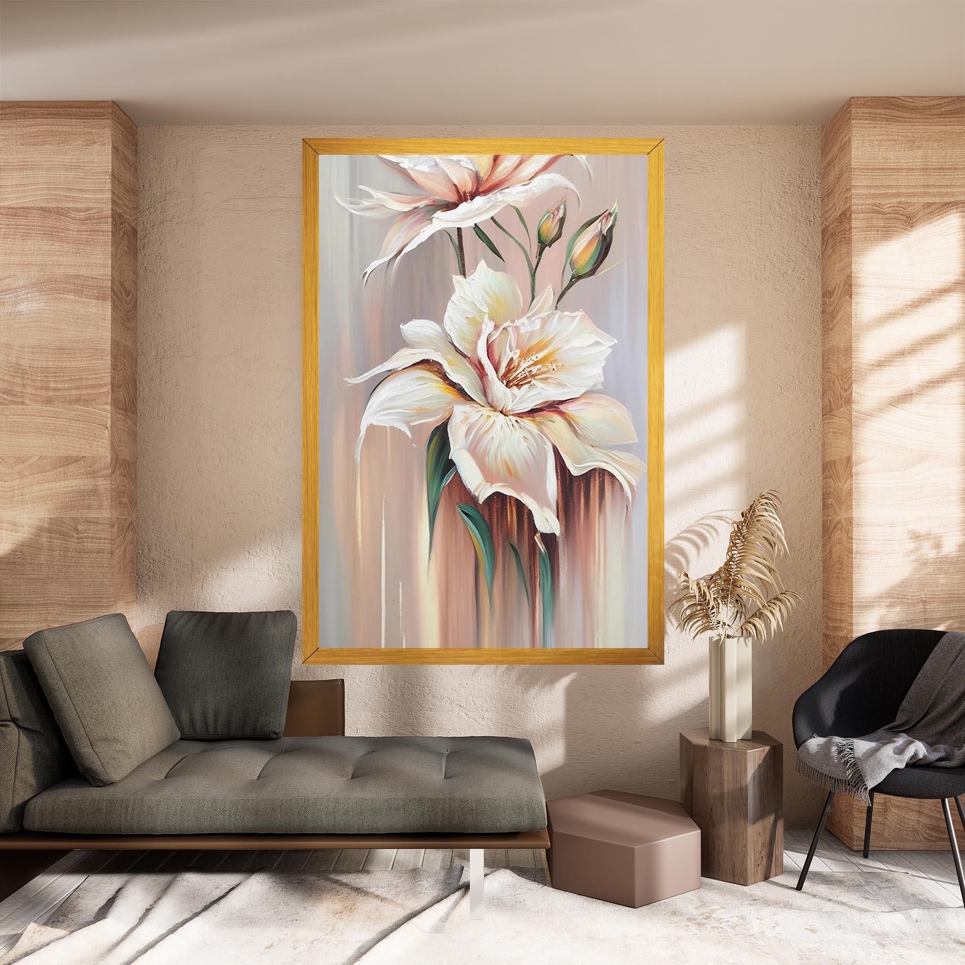 Vászonkép Abstract Lily Painting mockup 8