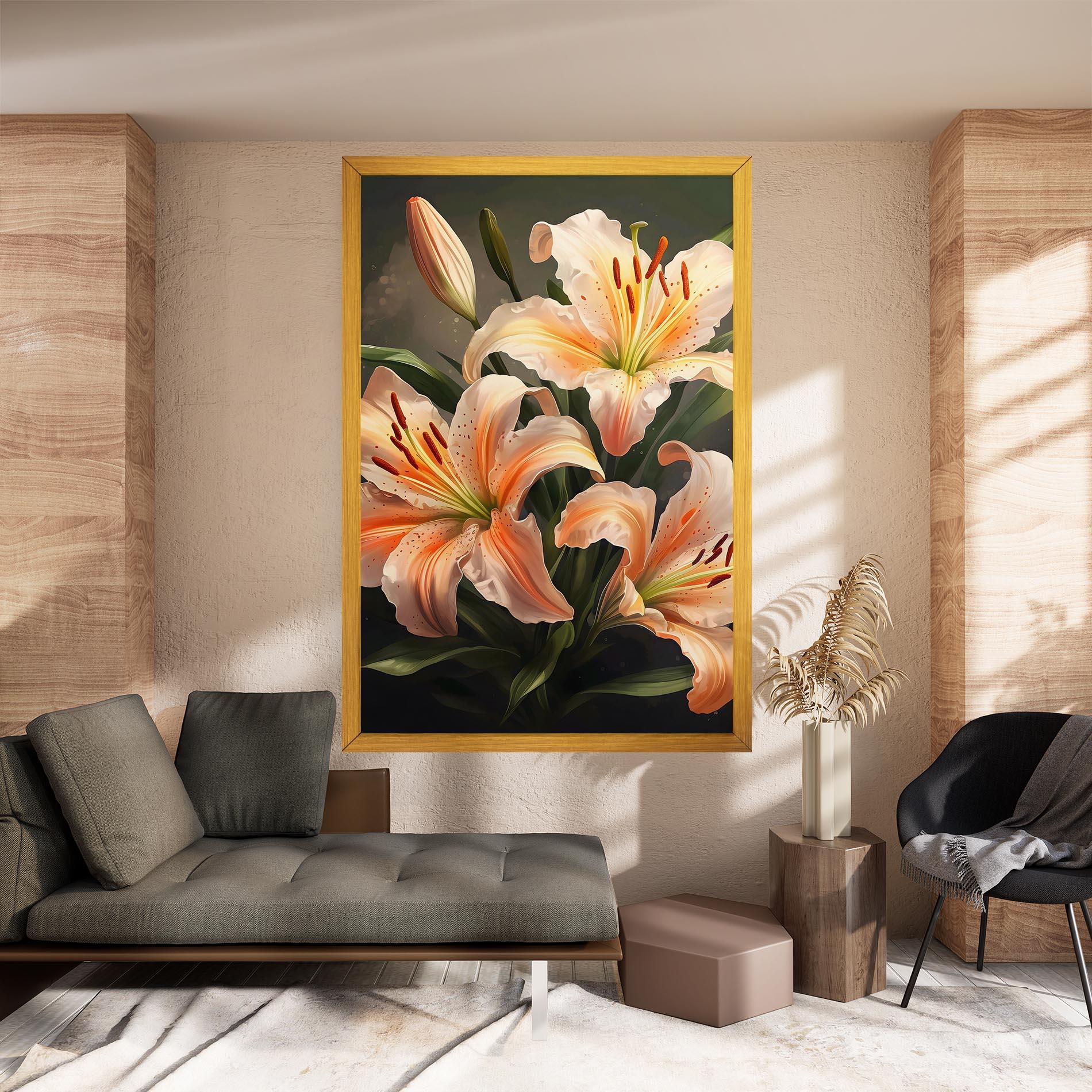 Vászonkép Light Orange Lily mockup 8