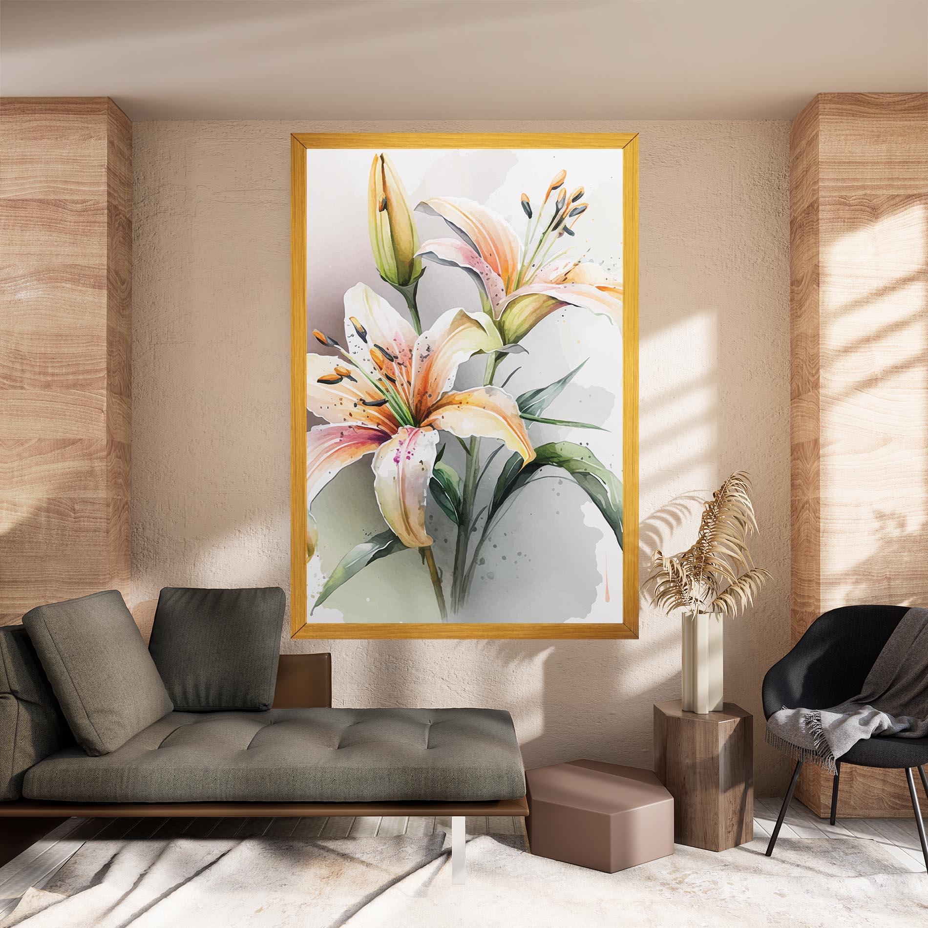 Vászonkép White Orange Lily mockup 8