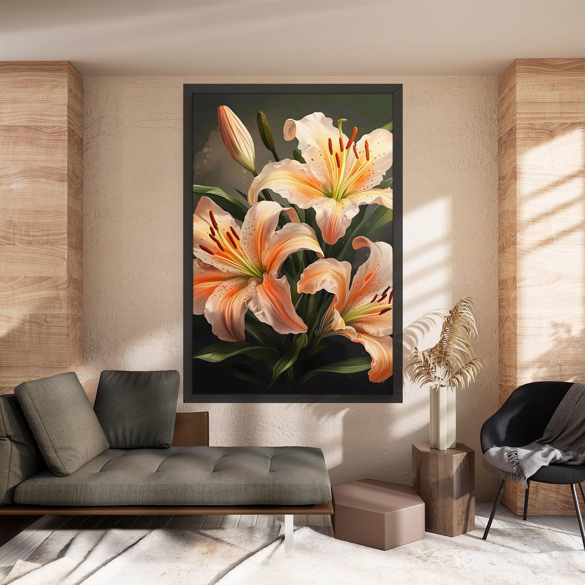 Vászonkép Light Orange Lily mockup 8