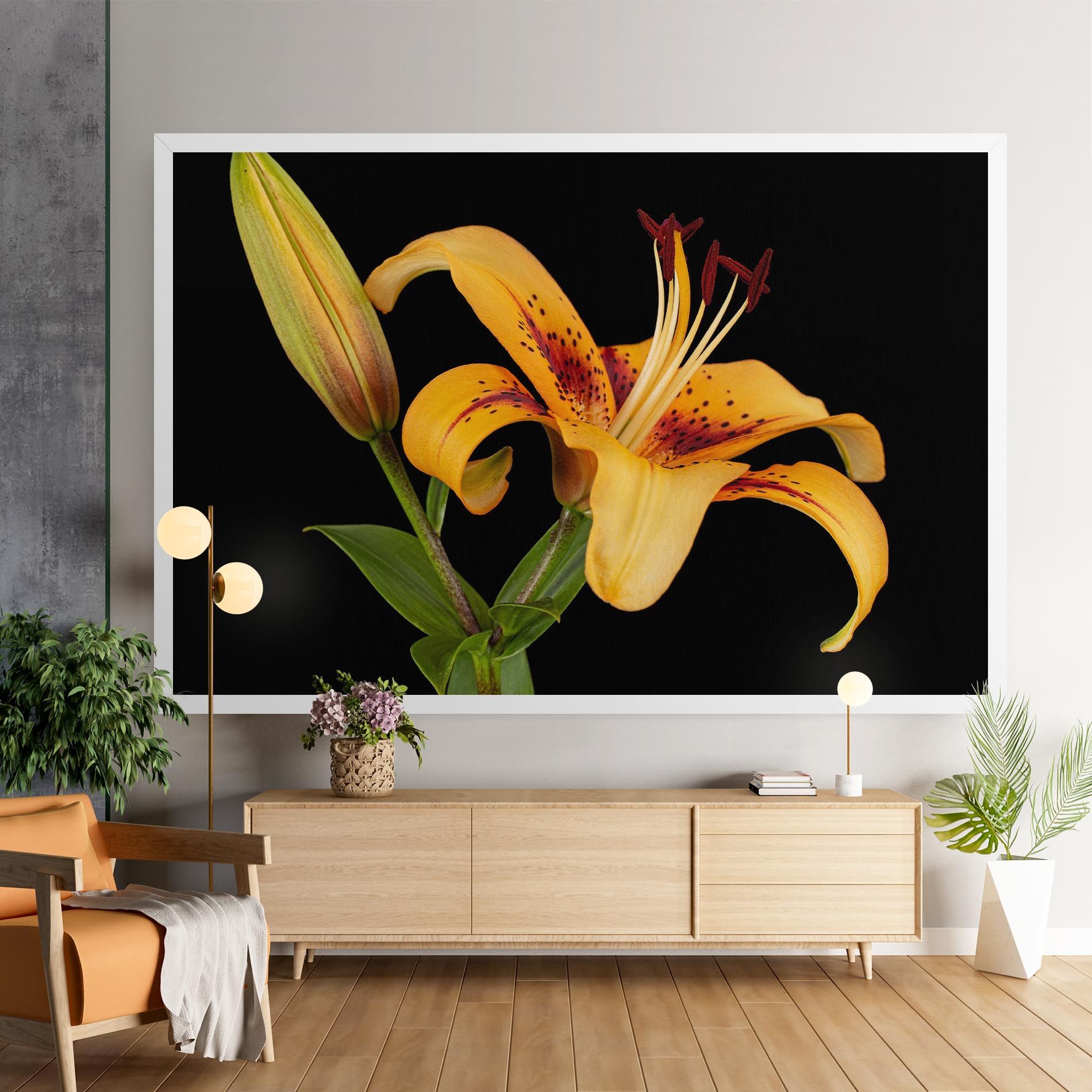 Beautiful Yellow Lily mockup 9
