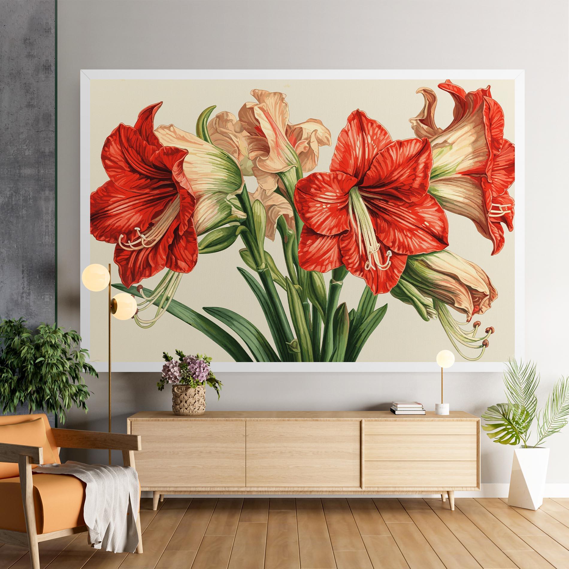 Vászonkép Orange Cream Lily mockup 9