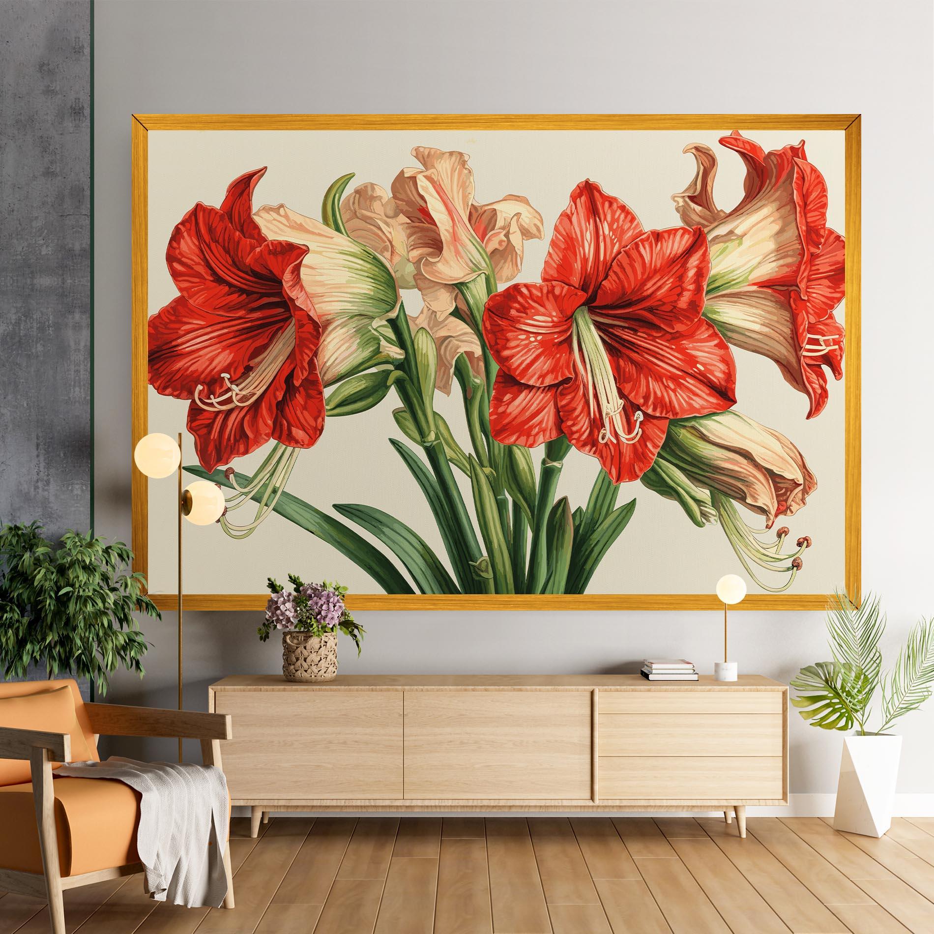 Vászonkép Orange Cream Lily mockup 9