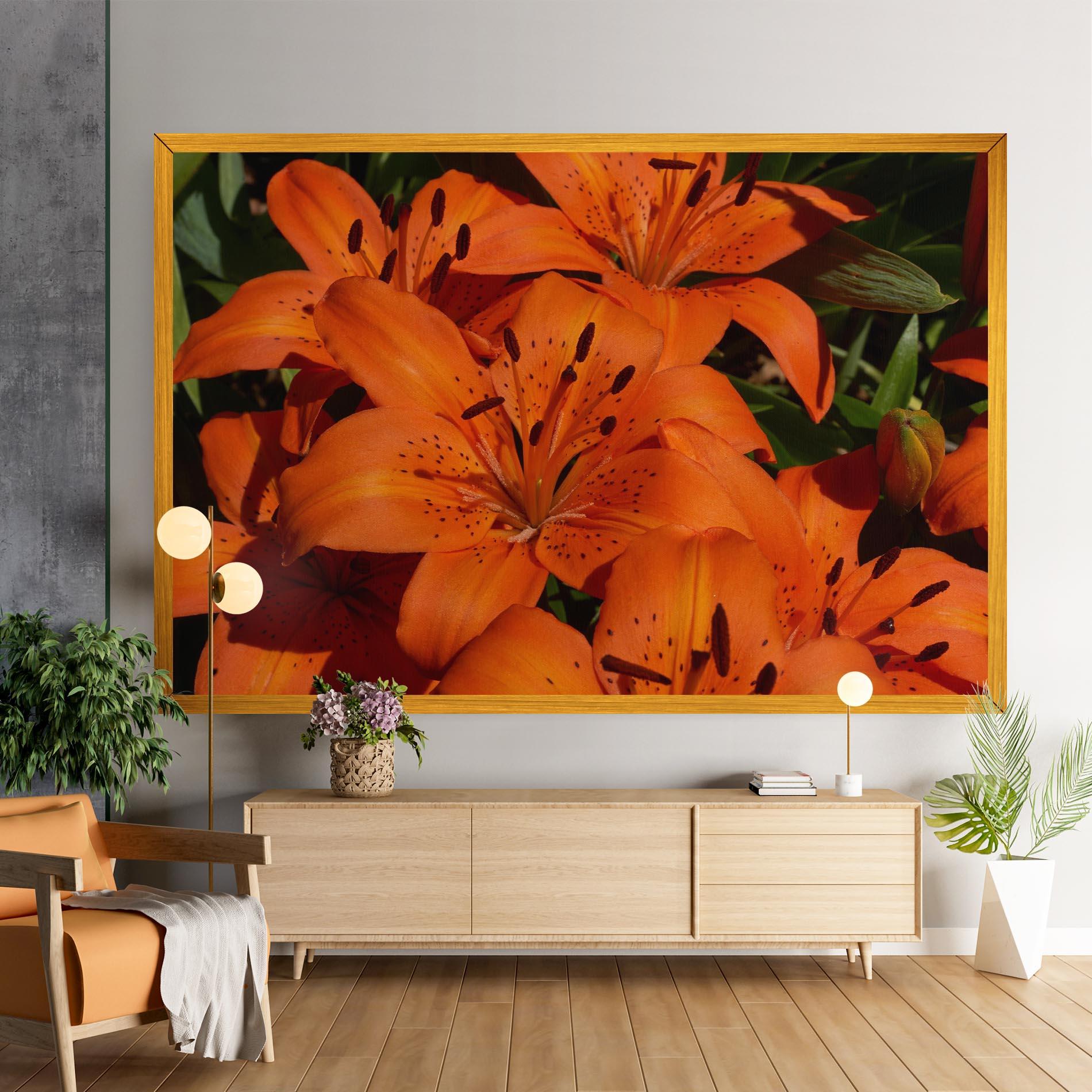 Vászonkép Orange Lily In The Sun mockup 9