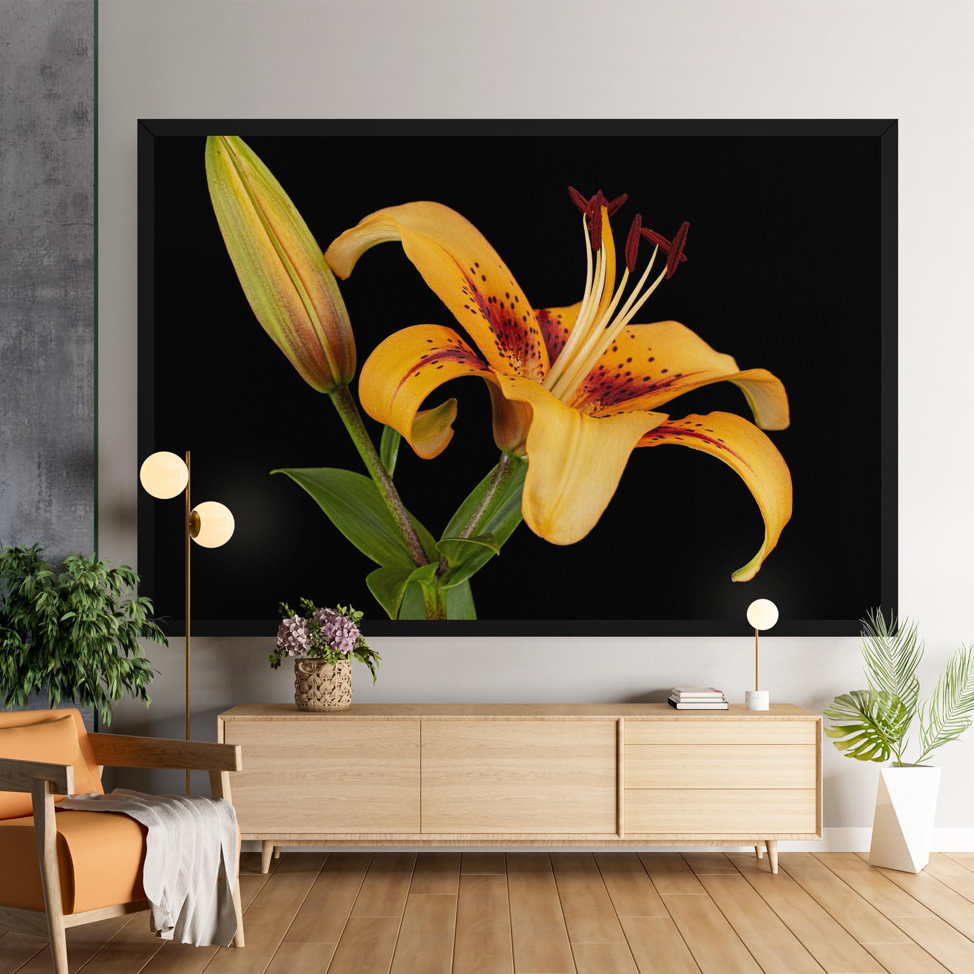 Vászonkép Beautiful Yellow Lily mockup 9
