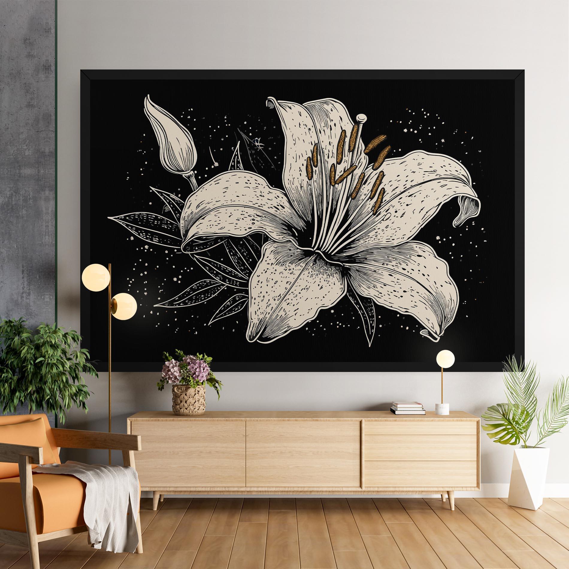 Vászonkép Cream Black Lily mockup 9
