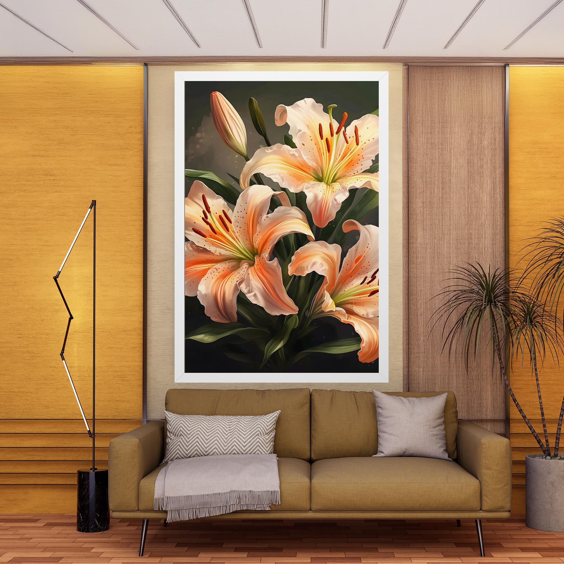 Vászonkép Light Orange Lily mockup 9