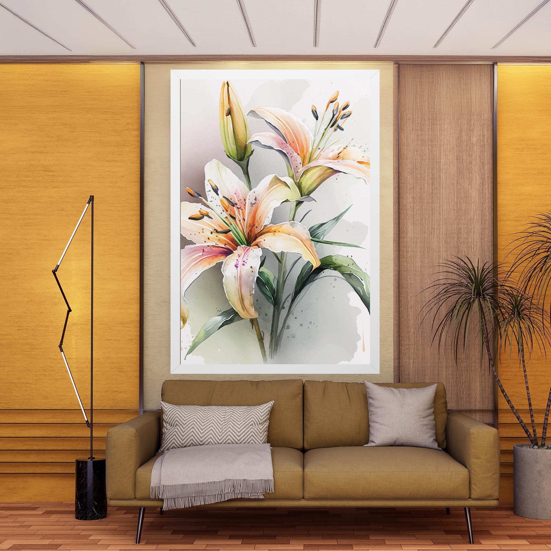Vászonkép White Orange Lily mockup 9