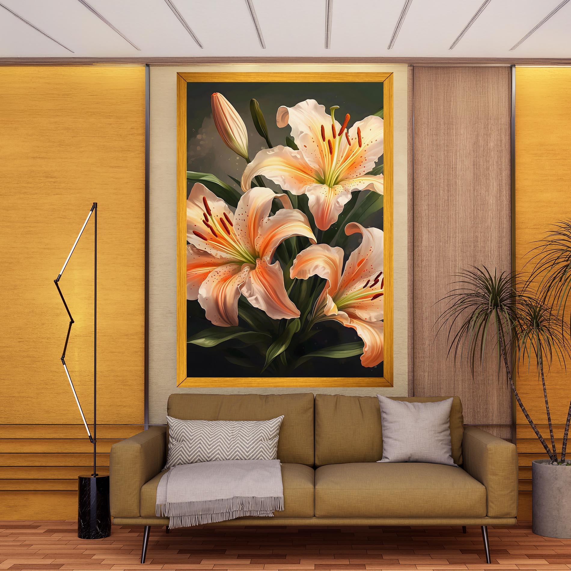Vászonkép Light Orange Lily mockup 9