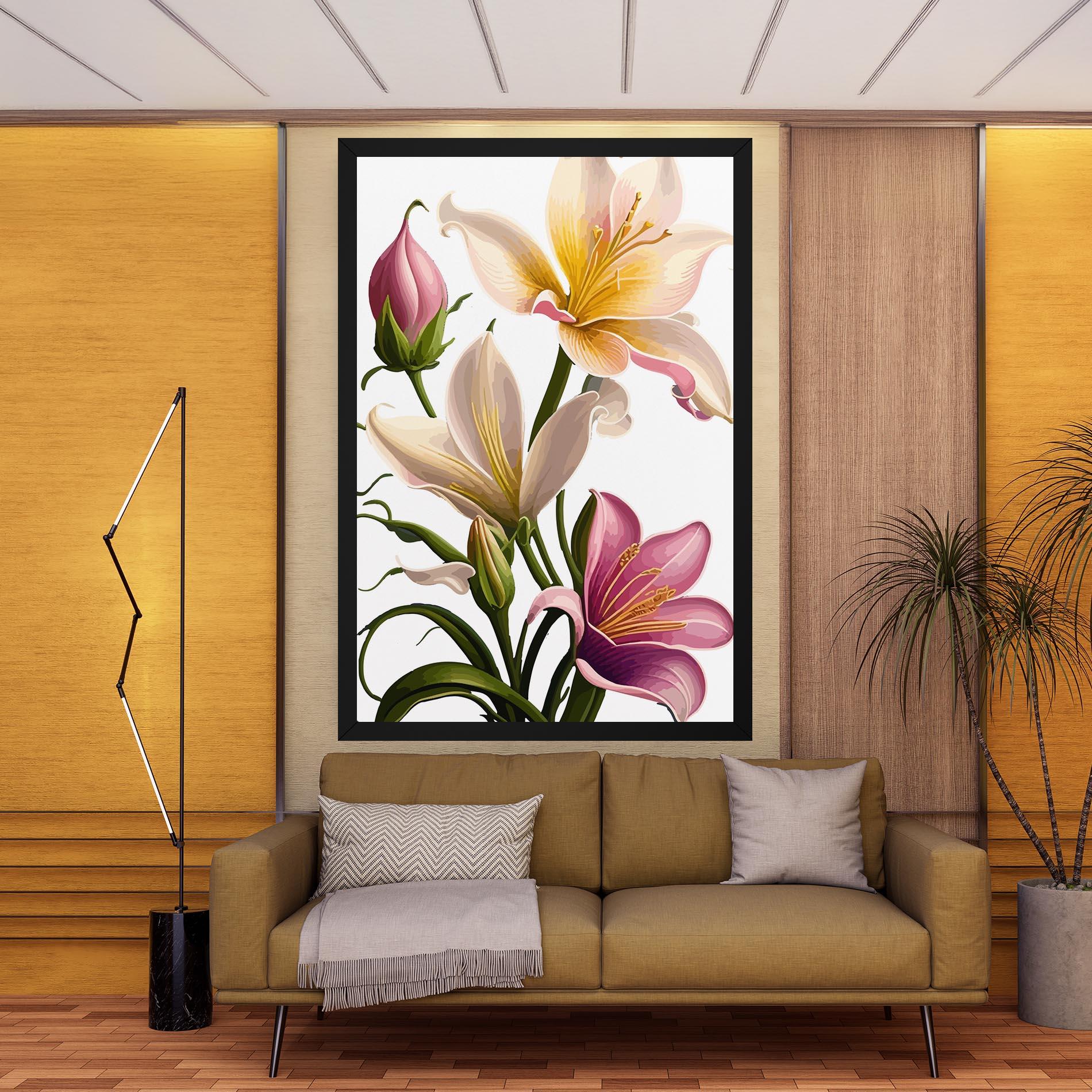 Vászonkép Purple White Lily mockup 9