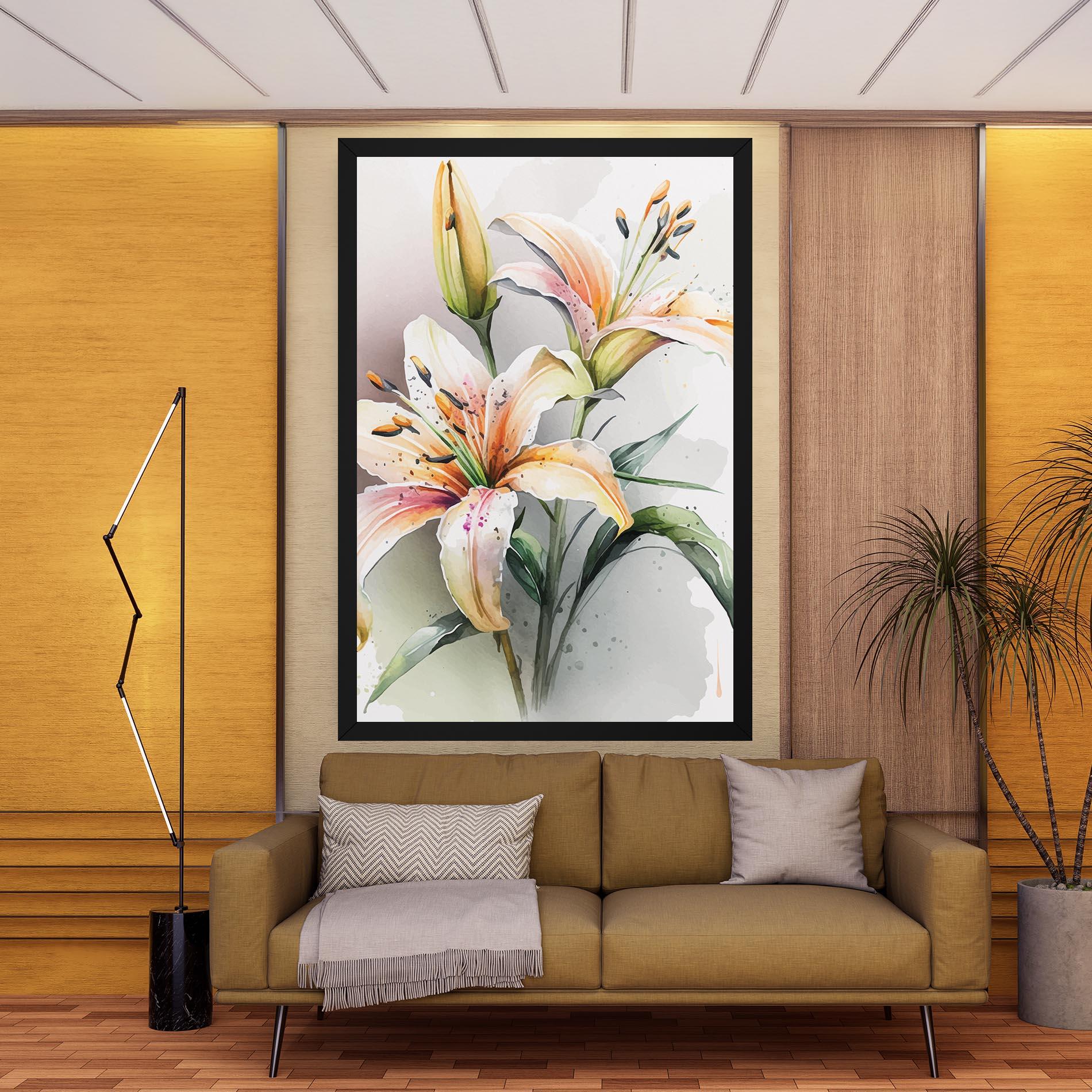 Vászonkép White Orange Lily mockup 9
