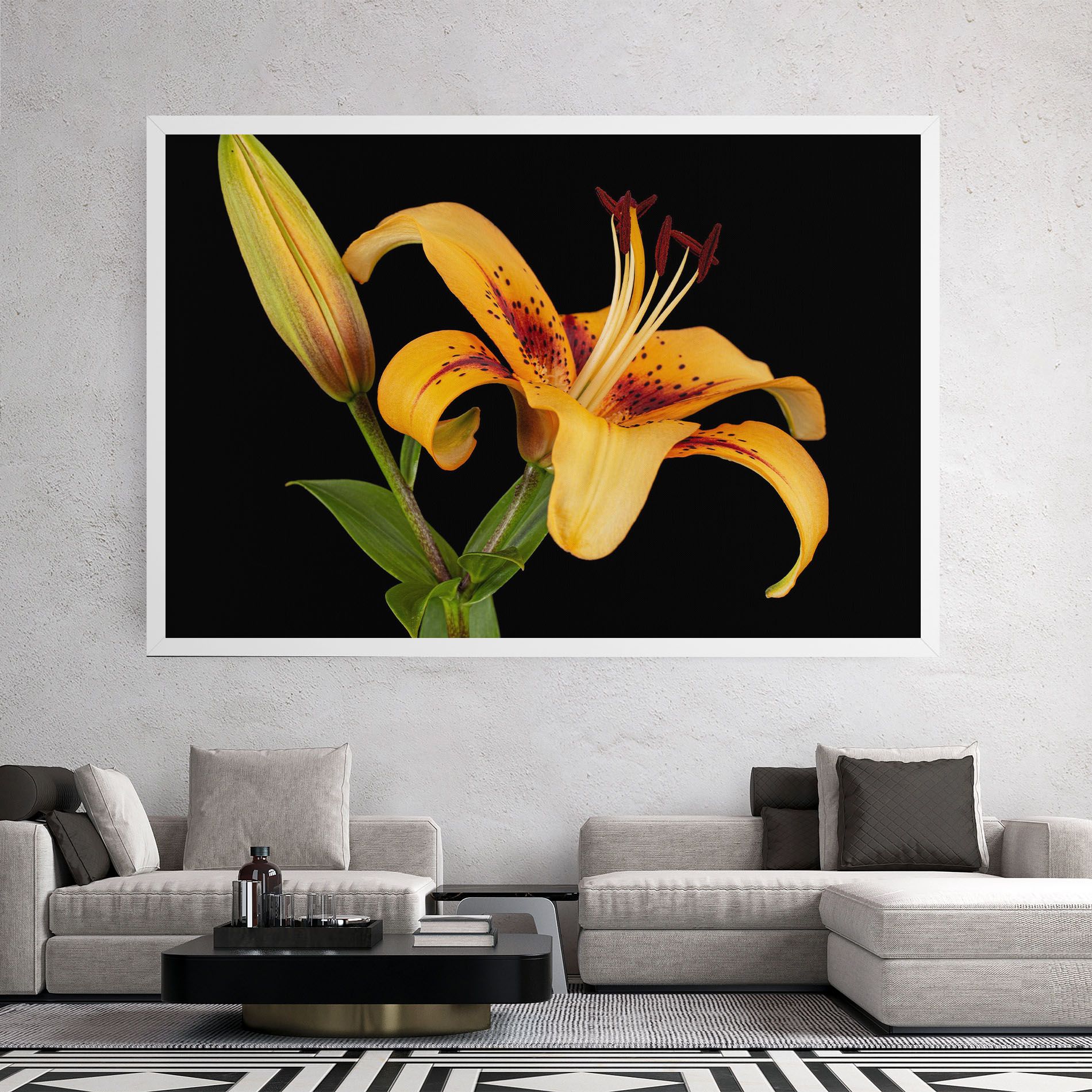 Beautiful Yellow Lily mockup 2