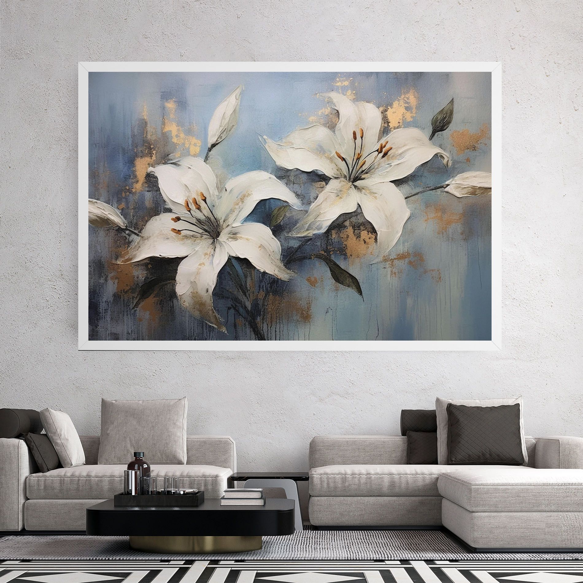 Gold Lily Painting mockup 2