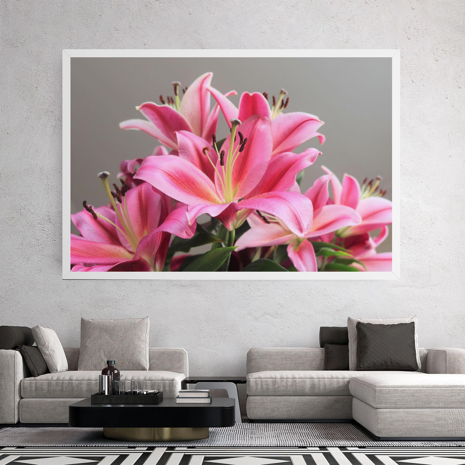 Vászonkép Light Pink Lily View mockup 2