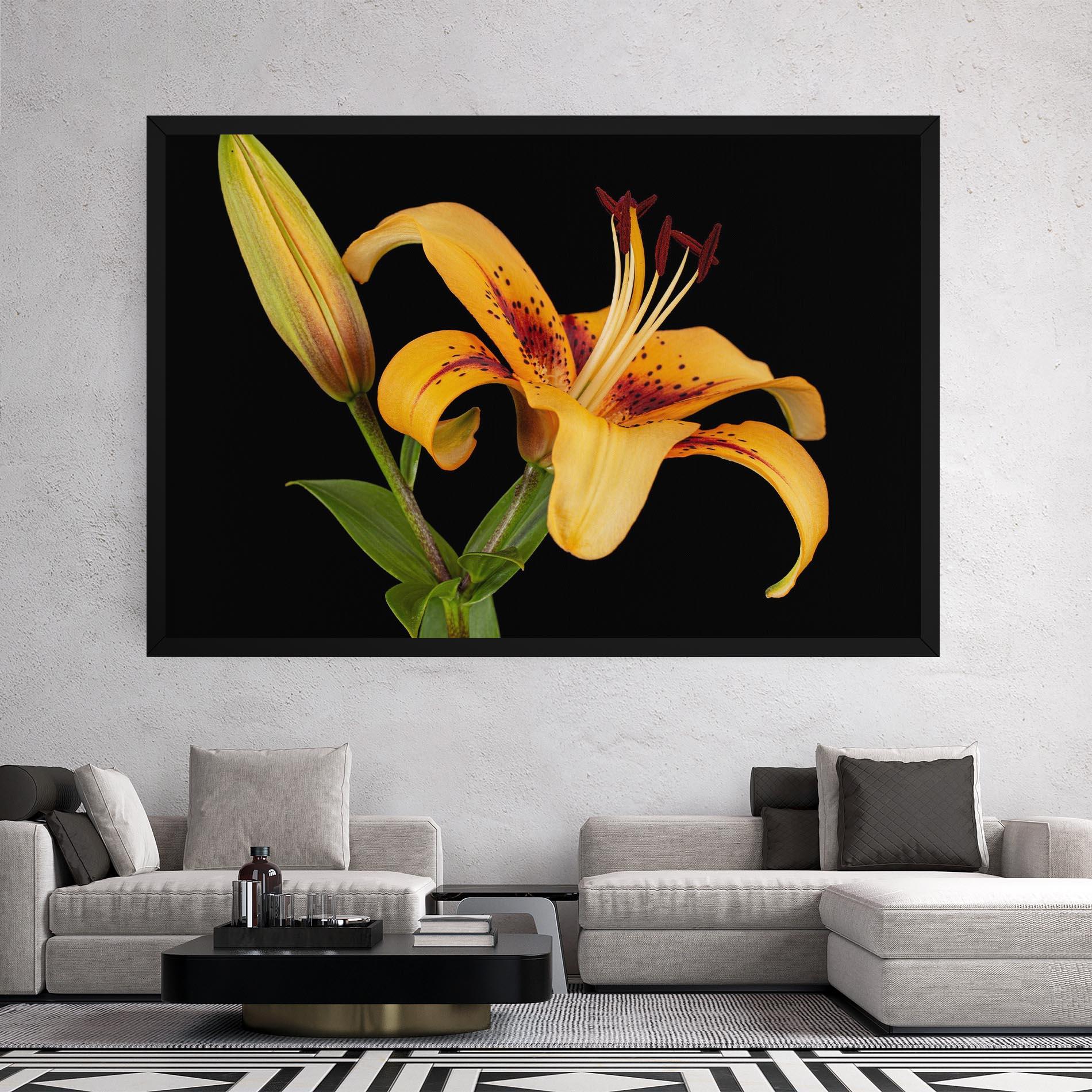Vászonkép Beautiful Yellow Lily mockup 2