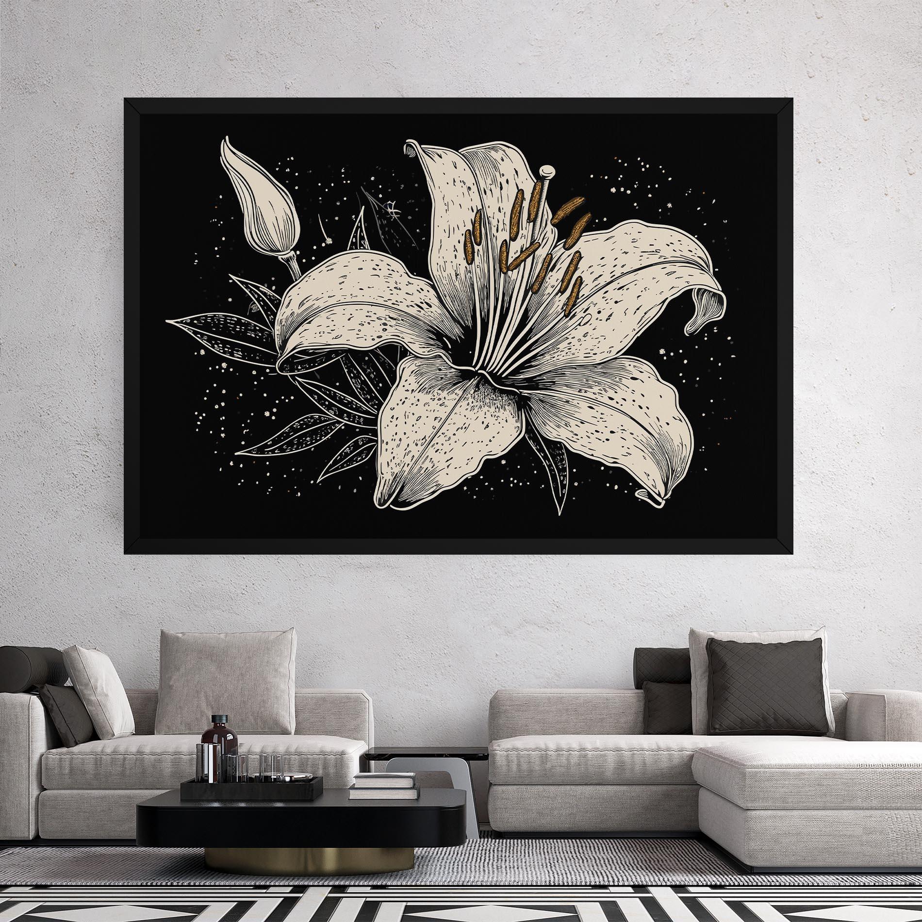 Vászonkép Cream Black Lily mockup 2