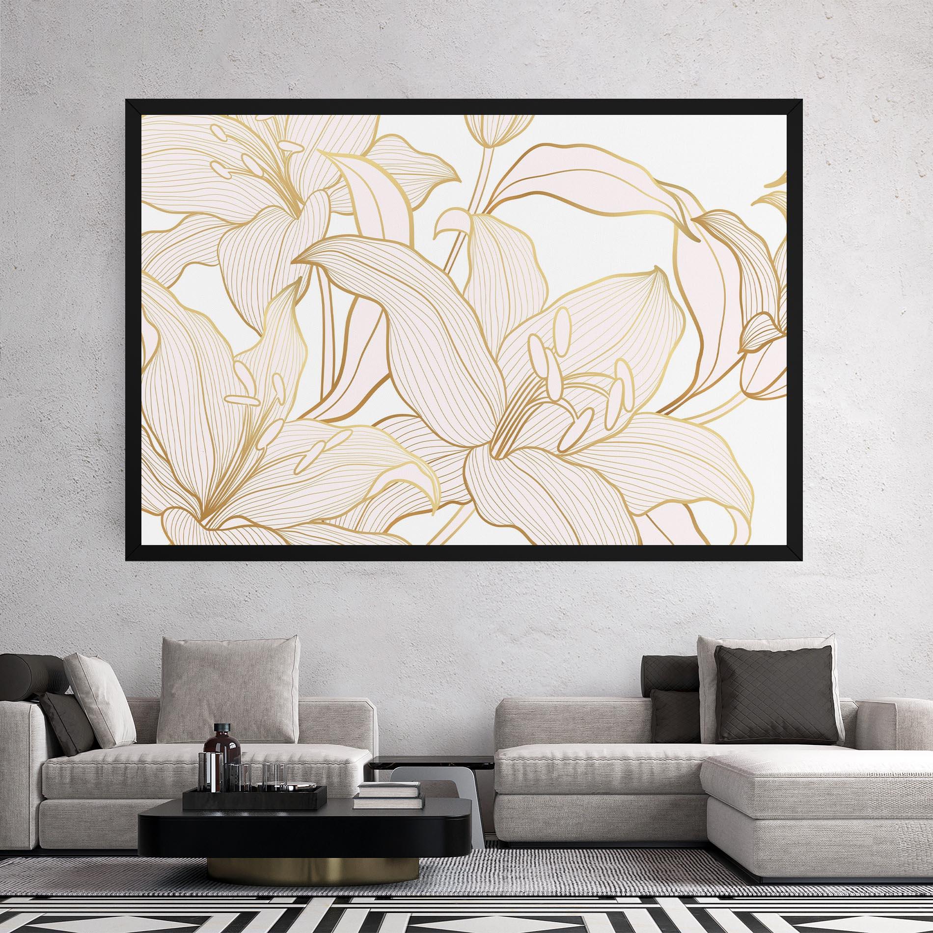 Vászonkép Gold Lily mockup 2