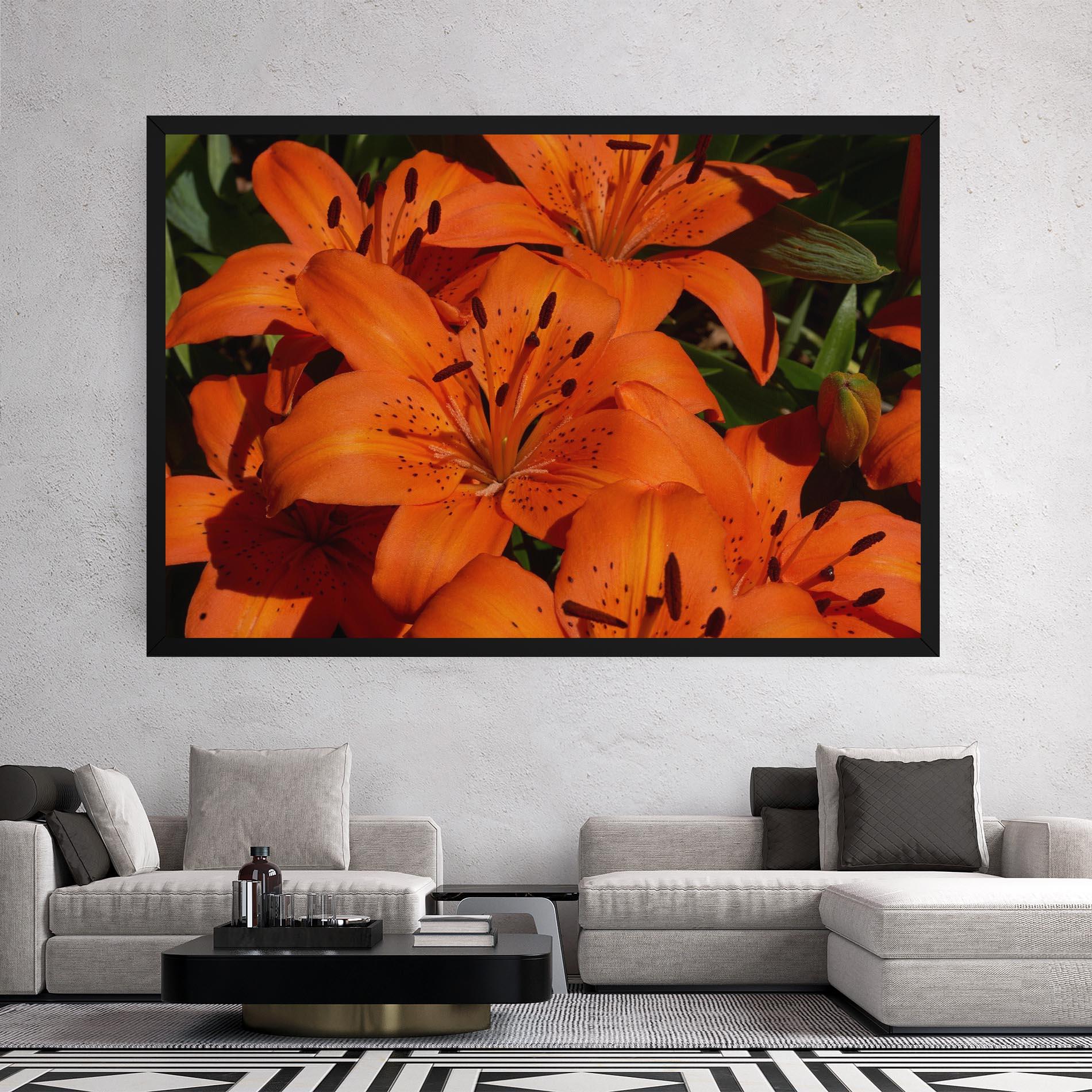 Vászonkép Orange Lily In The Sun mockup 2