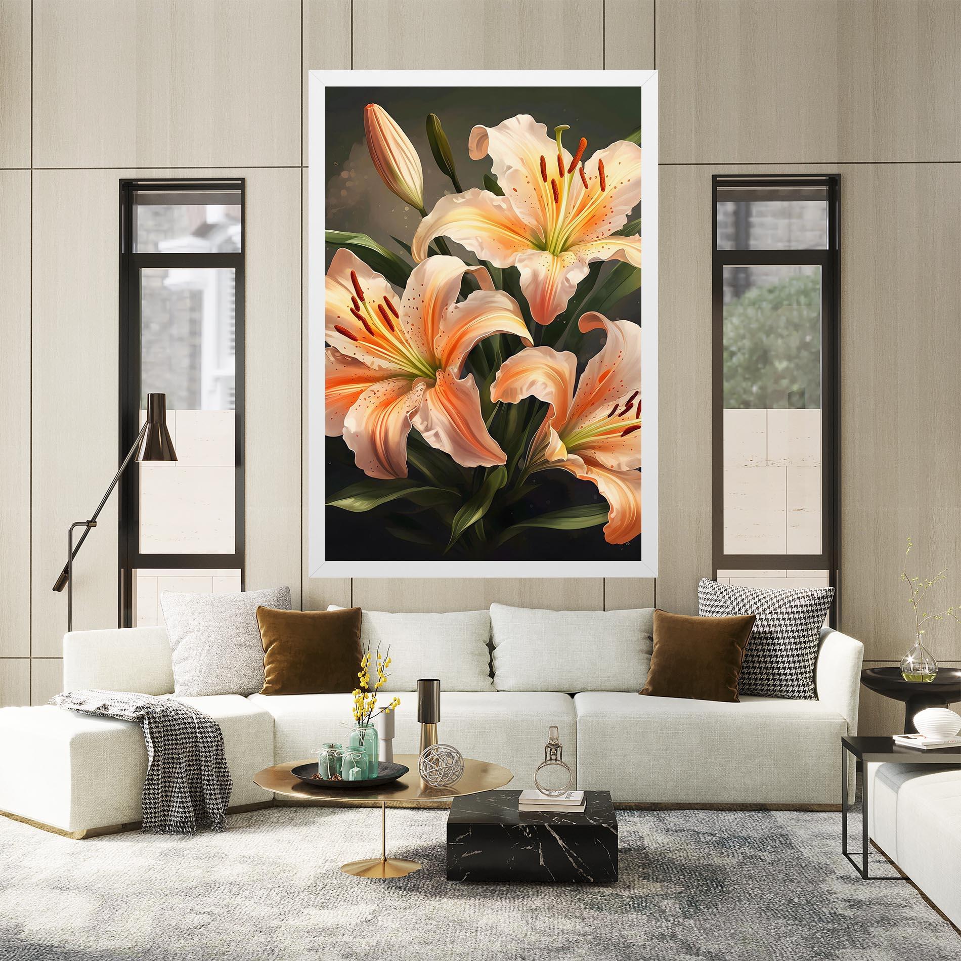 Vászonkép Light Orange Lily mockup 2